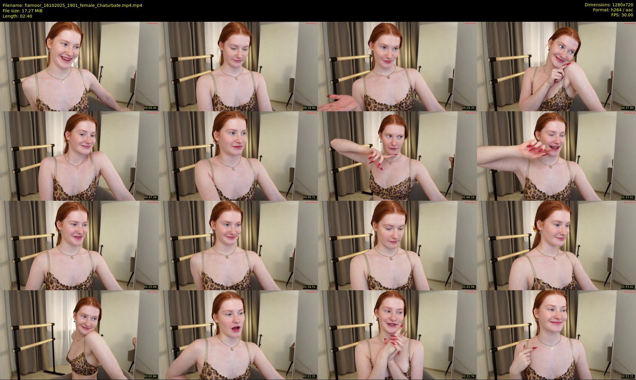 fiamoor — 3 minute Chaturbate female cam show recording, 720p, Oct 16, 2025