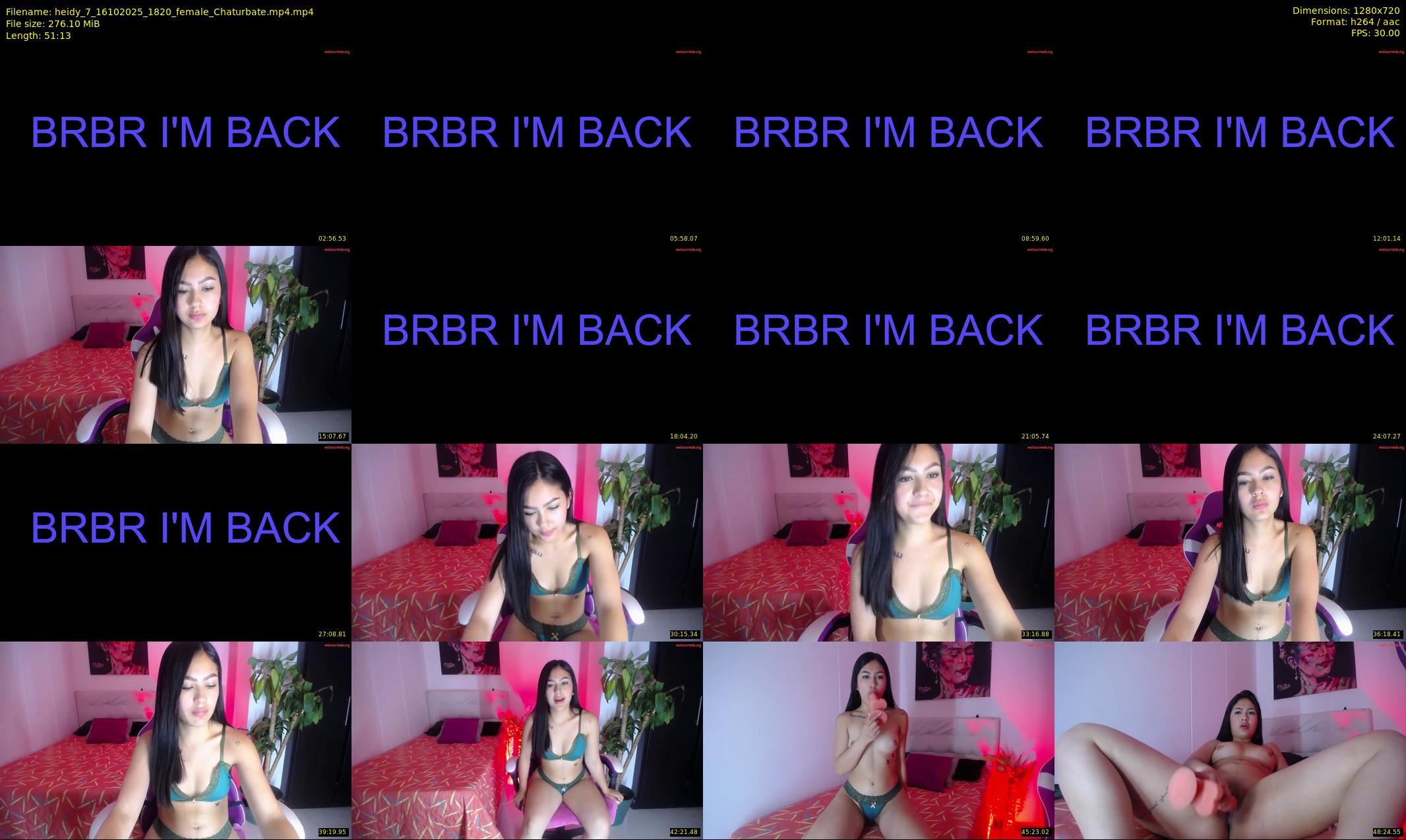 heidy_7 — 52 minute Chaturbate female cam show recording, 720p, Oct 16, 2025