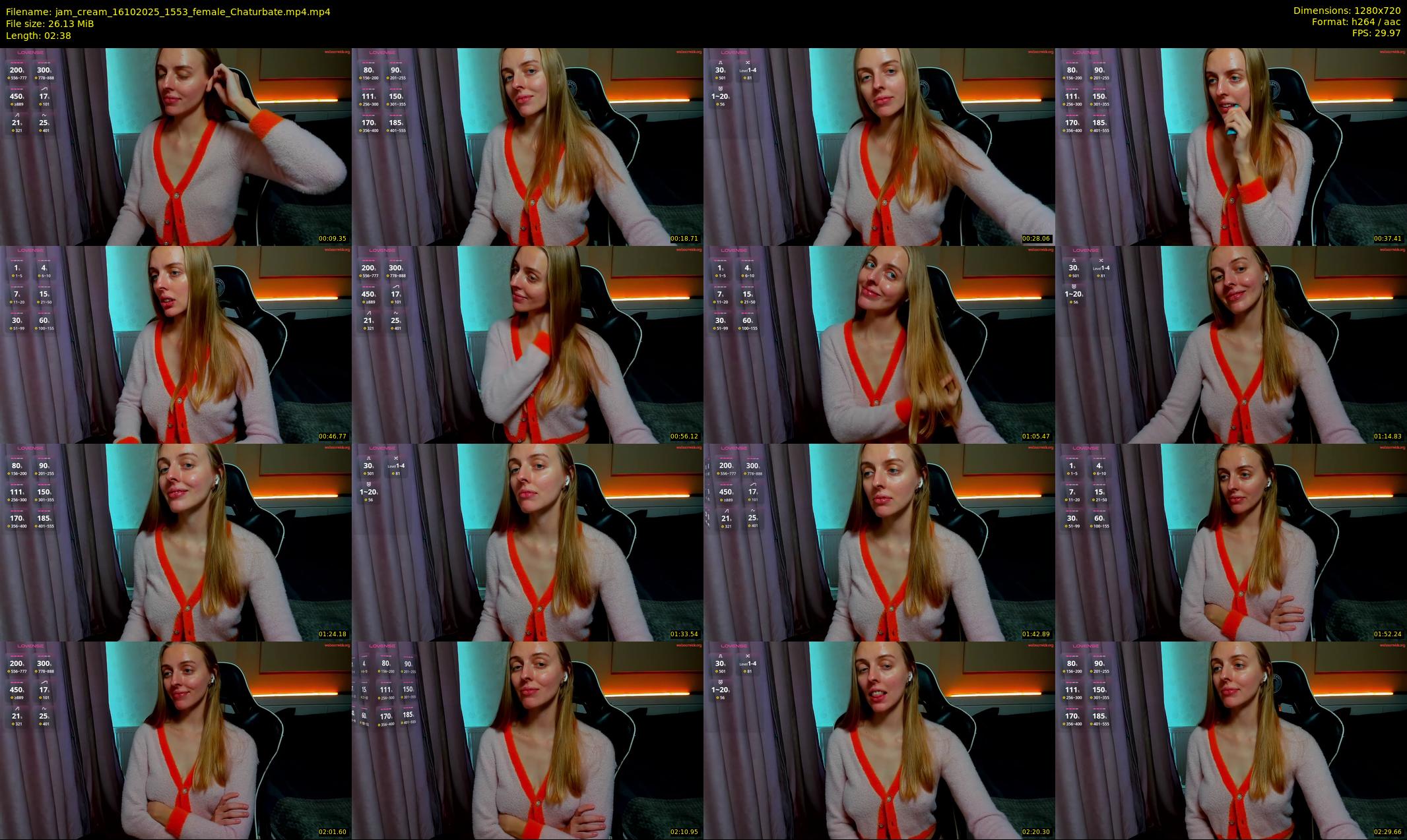 jam_cream — 3 minute Chaturbate female cam show recording, 720p, Oct 16, 2025