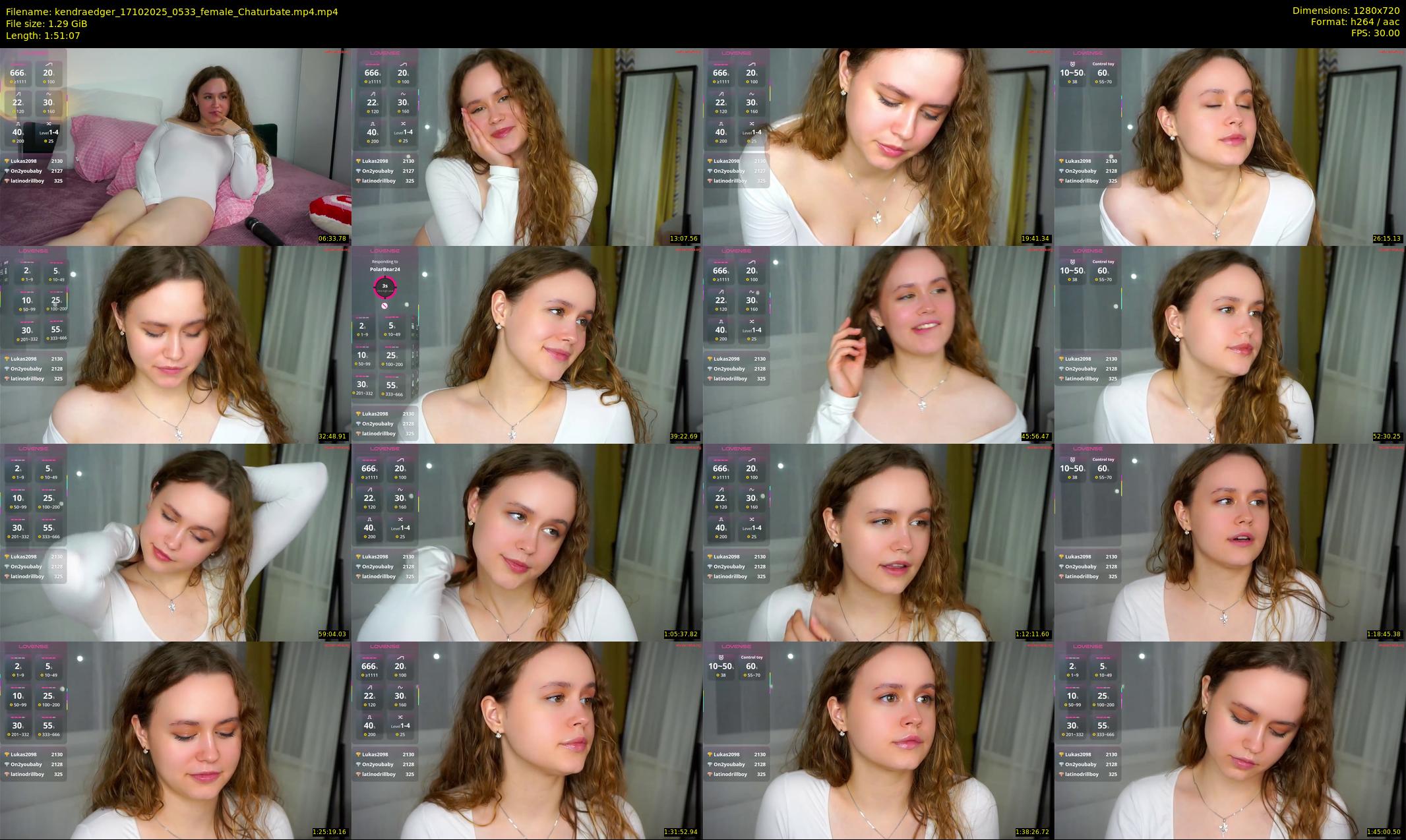 kendraedger — 112 minute Chaturbate female cam show recording, 720p, Oct 17, 2025