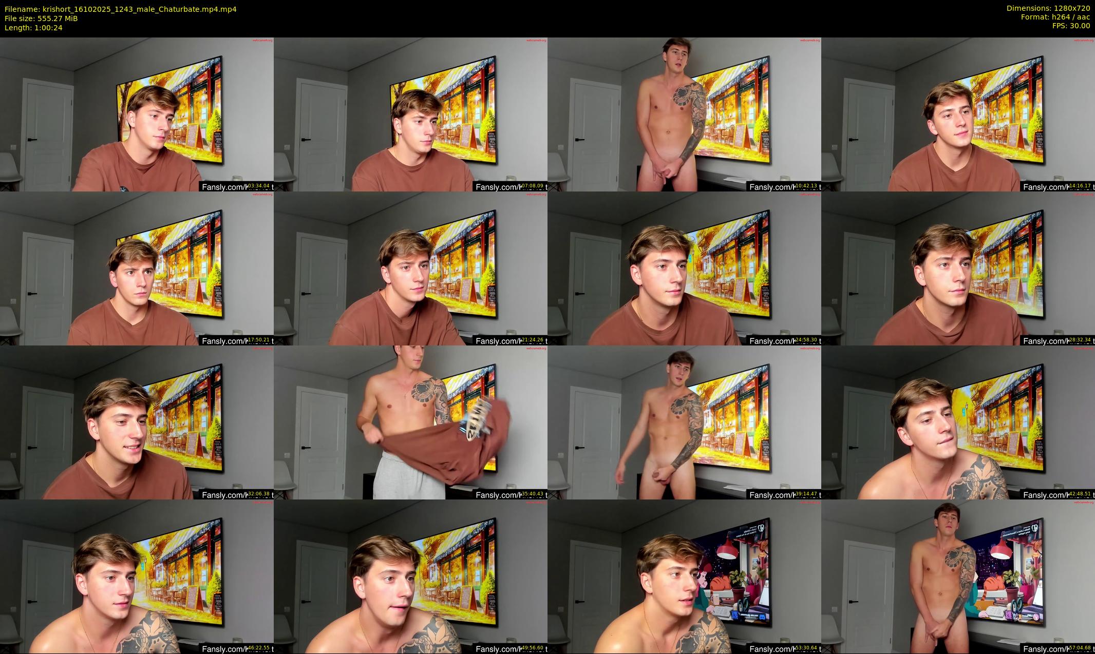 krishort — 61 minute Chaturbate male cam show recording, 720p, Oct 16, 2025