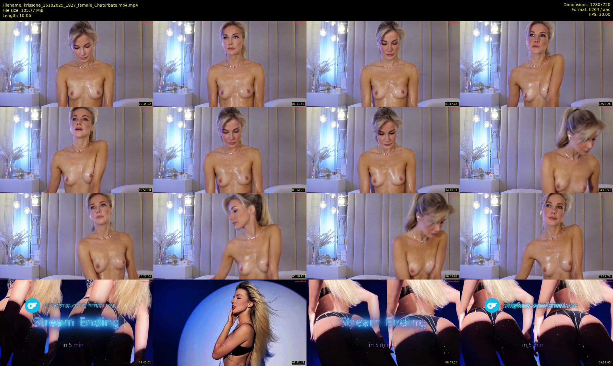 krissone — 11 minute Chaturbate female cam show recording, 720p, Oct 16, 2025