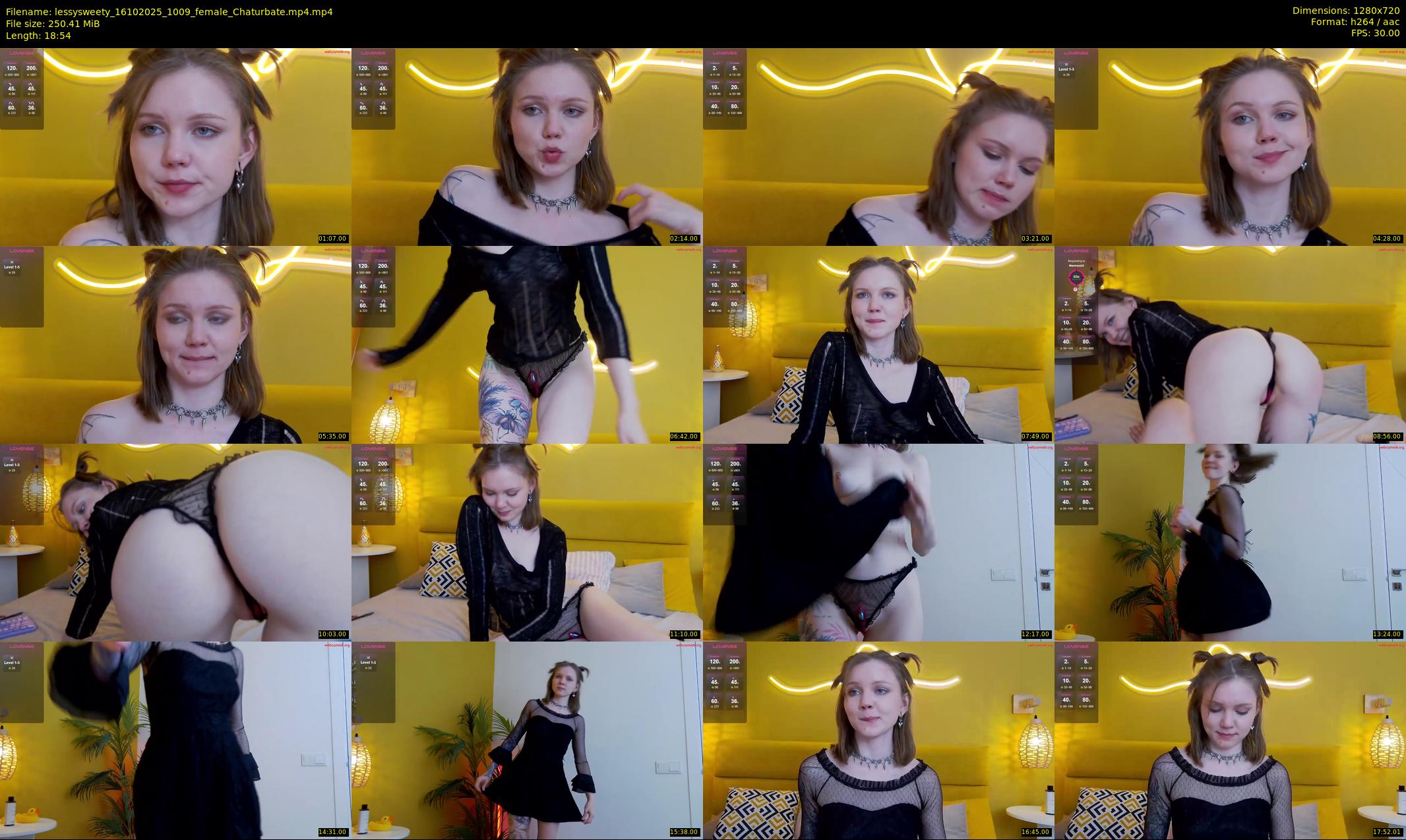 lessysweety — 19 minute Chaturbate female cam show recording, 720p, Oct 16, 2025