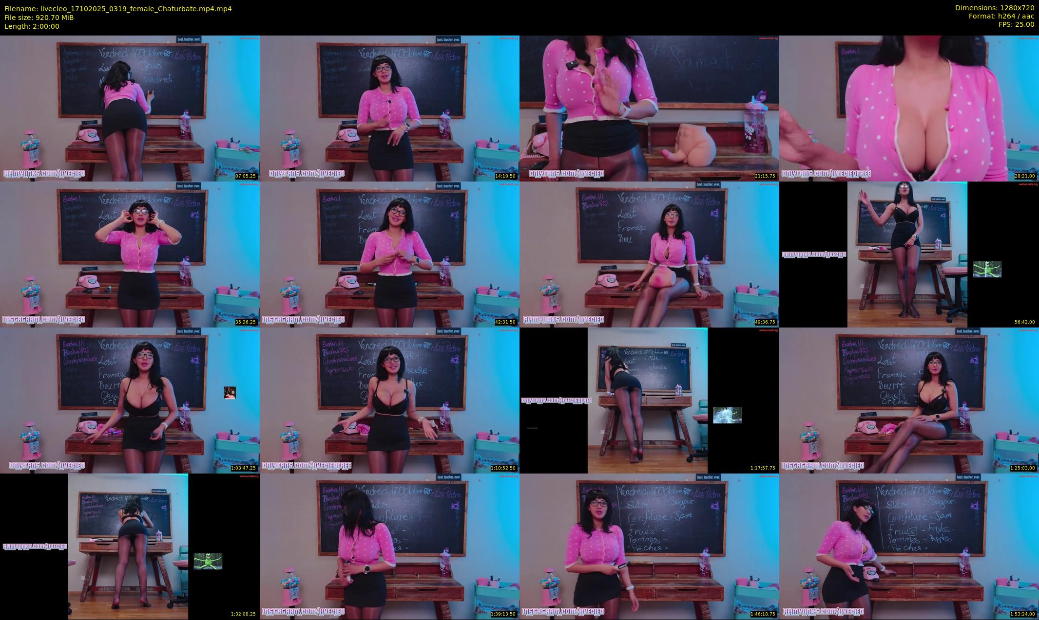 livecleo — 120 minute Chaturbate female cam show recording, 720p, Oct 17, 2025