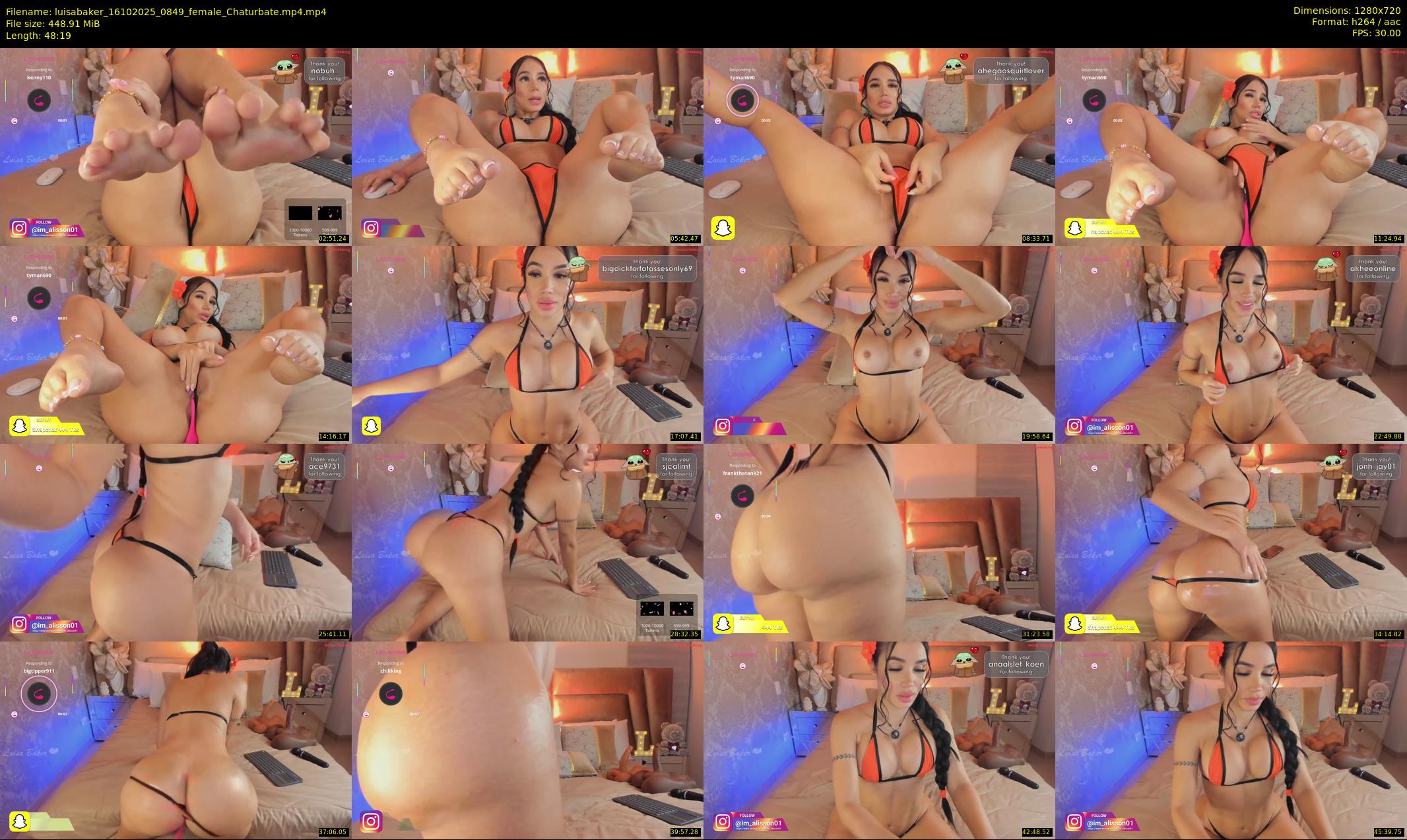 luisabaker — 49 minute Chaturbate female cam show recording, 720p, Oct 16, 2025
