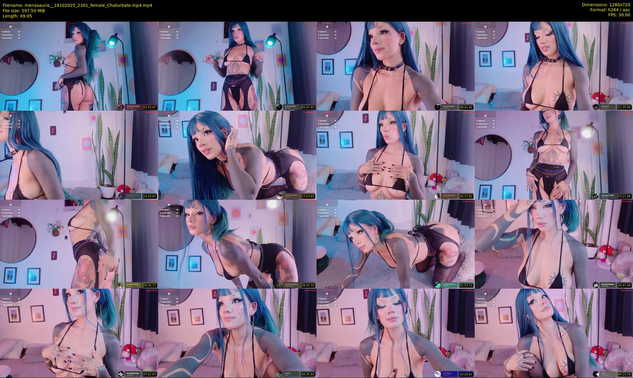 menasaurio_ — 50 minute Chaturbate female cam show recording, 720p, Oct 16, 2025