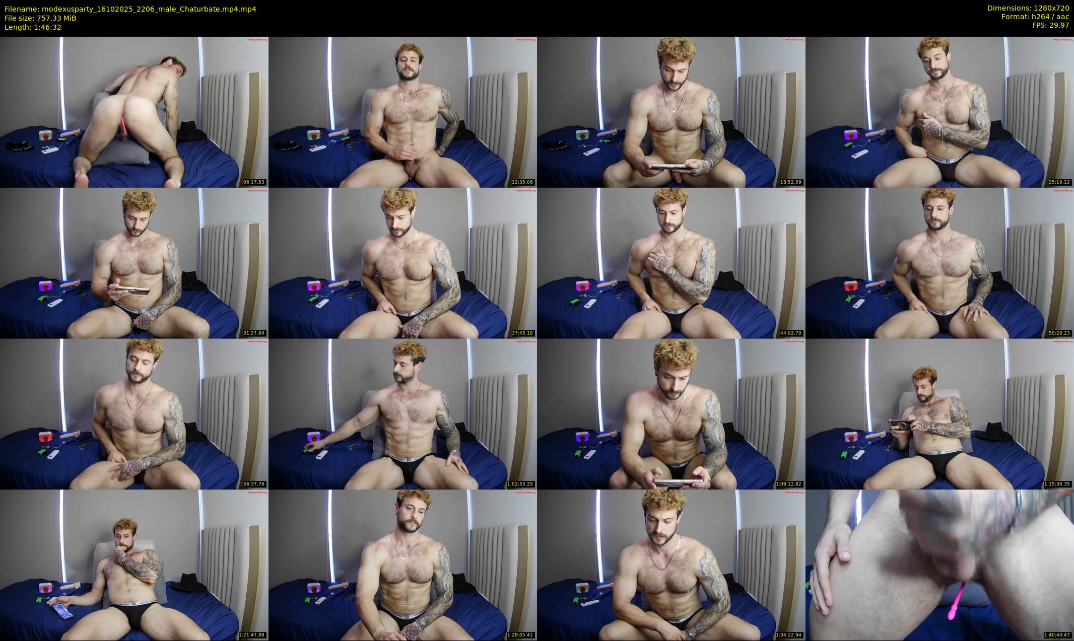 modexusparty — 107 minute Chaturbate male cam show recording, 720p, Oct 16, 2025
