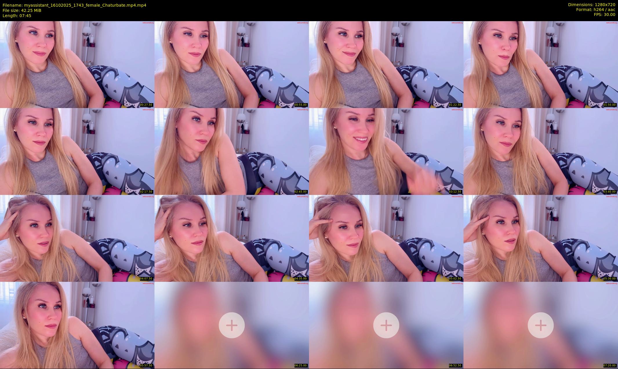 myassistant — 8 minute Chaturbate female cam show recording, 720p, Oct 16, 2025