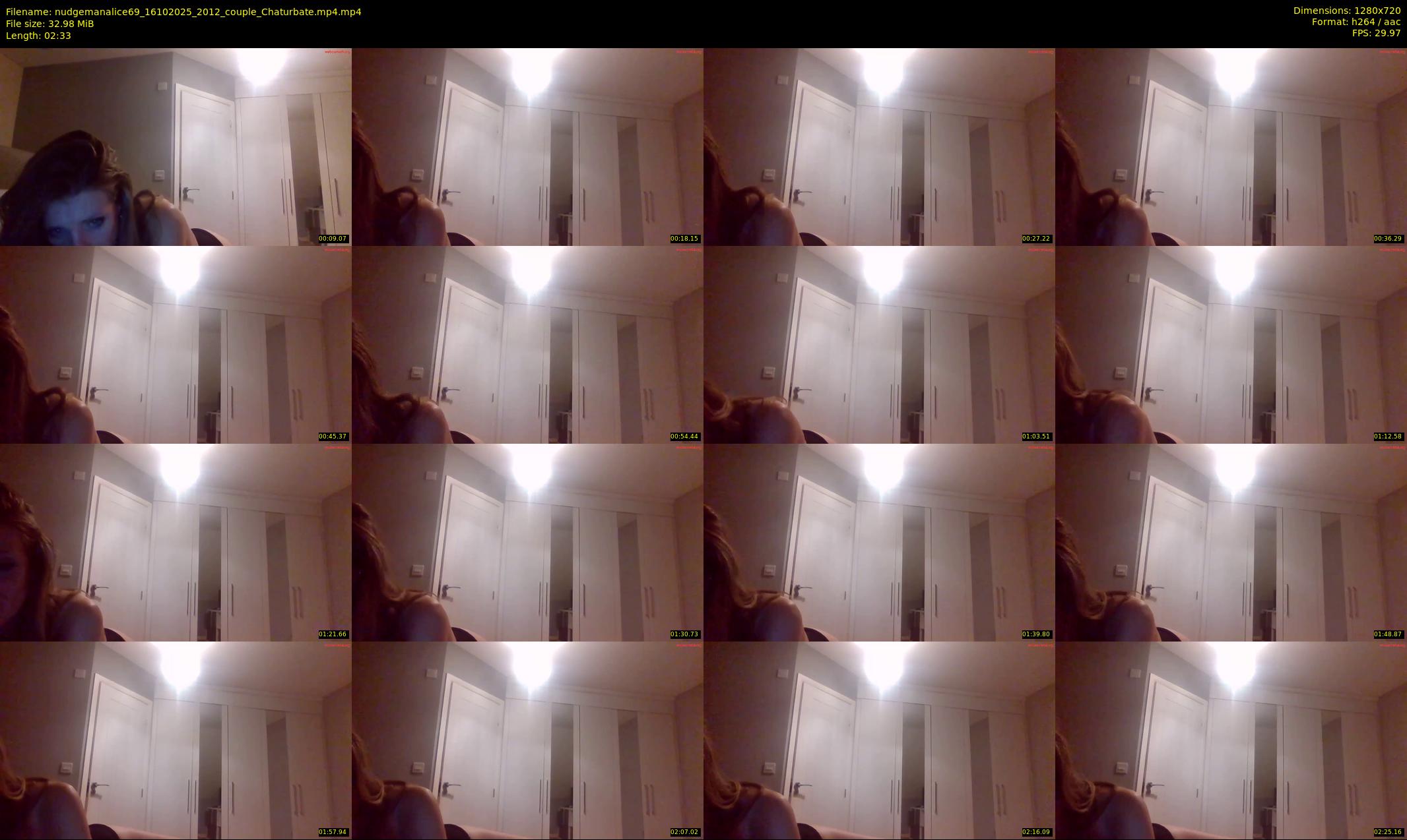 nudgemanalice69 — 3 minute Chaturbate couple cam show recording, 720p, Oct 16, 2025