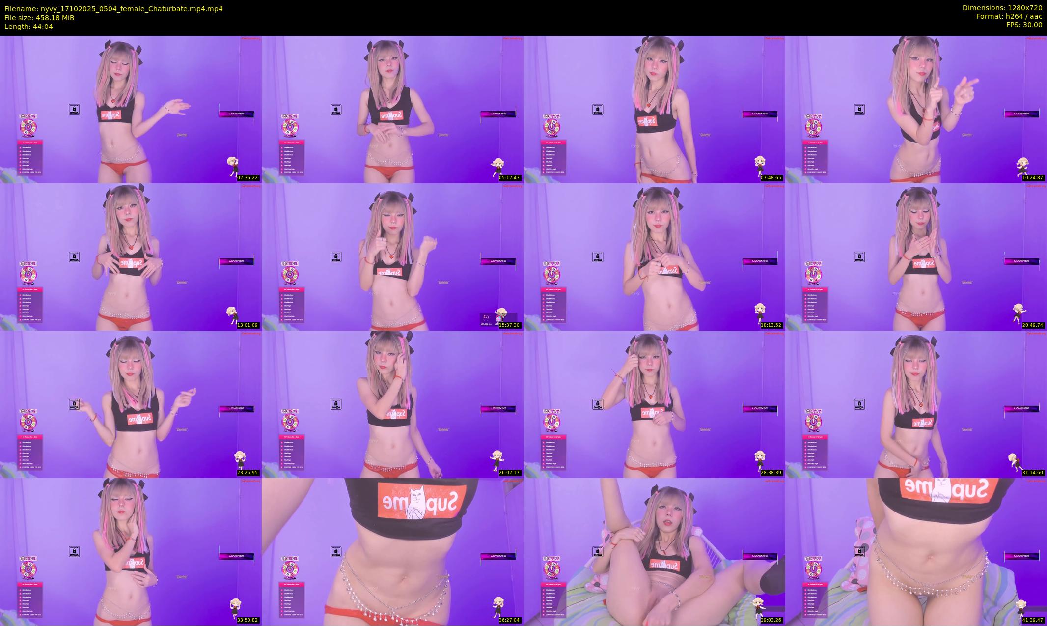 nyvy — 45 minute Chaturbate female cam show recording, 720p, Oct 17, 2025