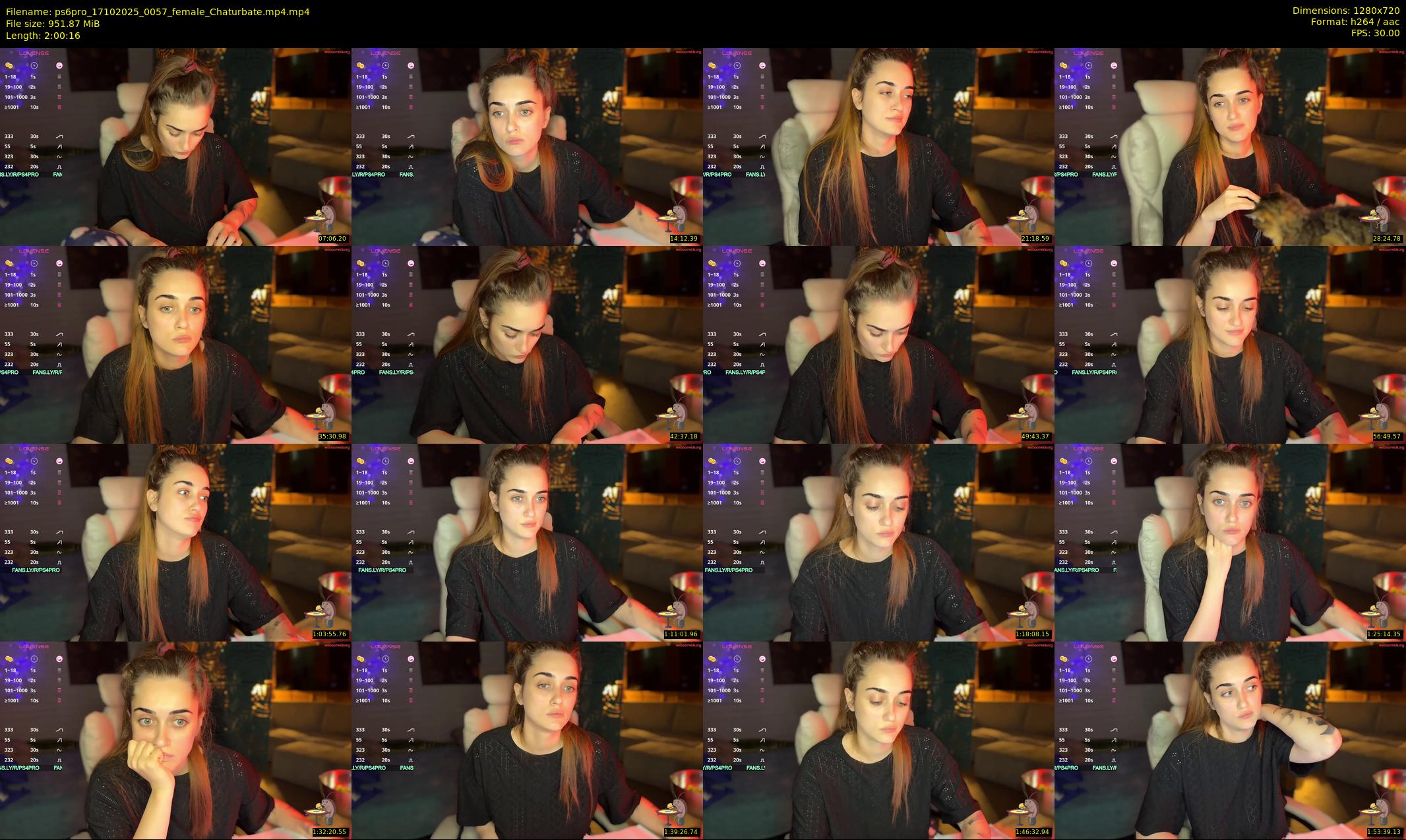 ps6pro — 121 minute Chaturbate female cam show recording, 720p, Oct 17, 2025