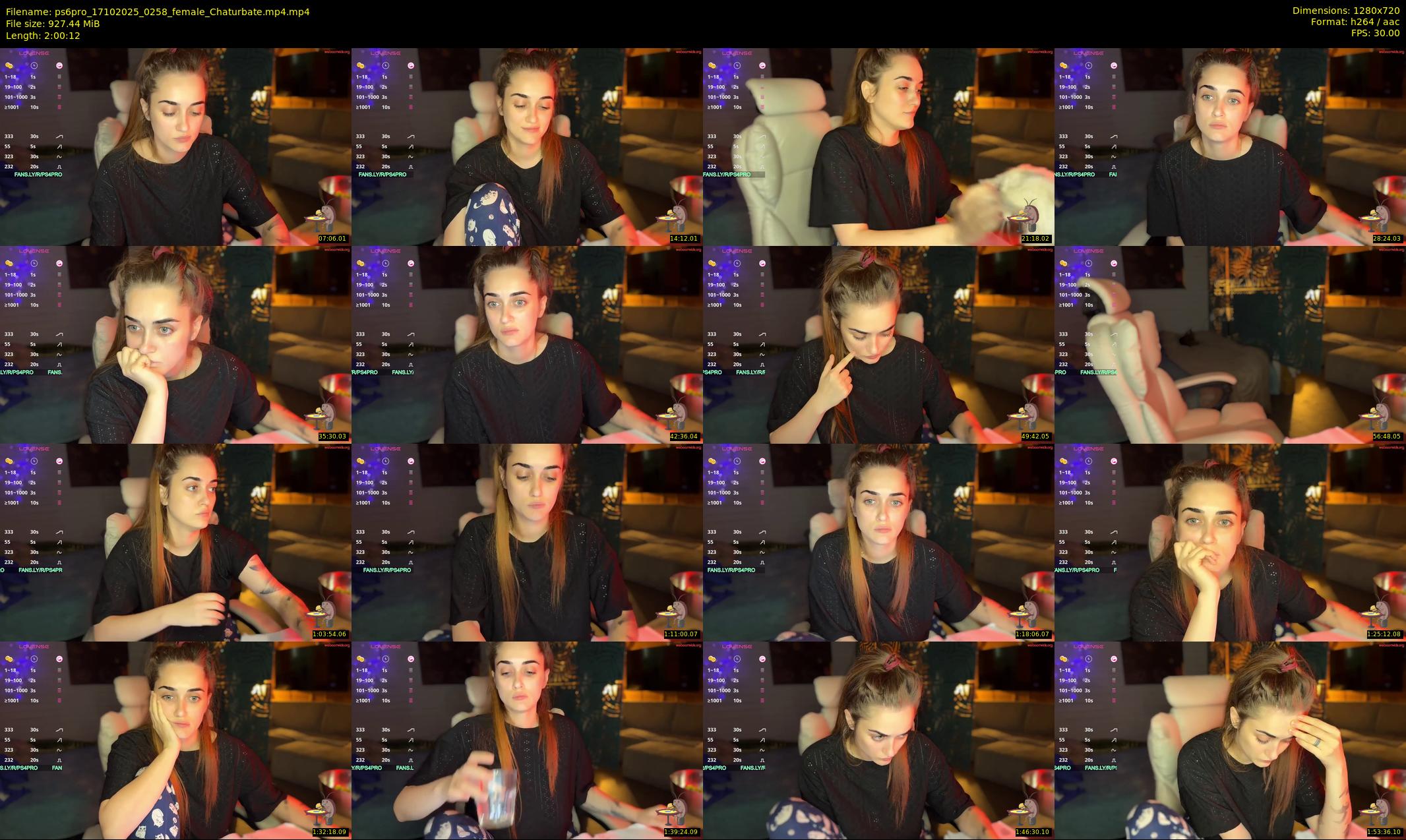 ps6pro — 121 minute Chaturbate female cam show recording, 720p, Oct 17, 2025