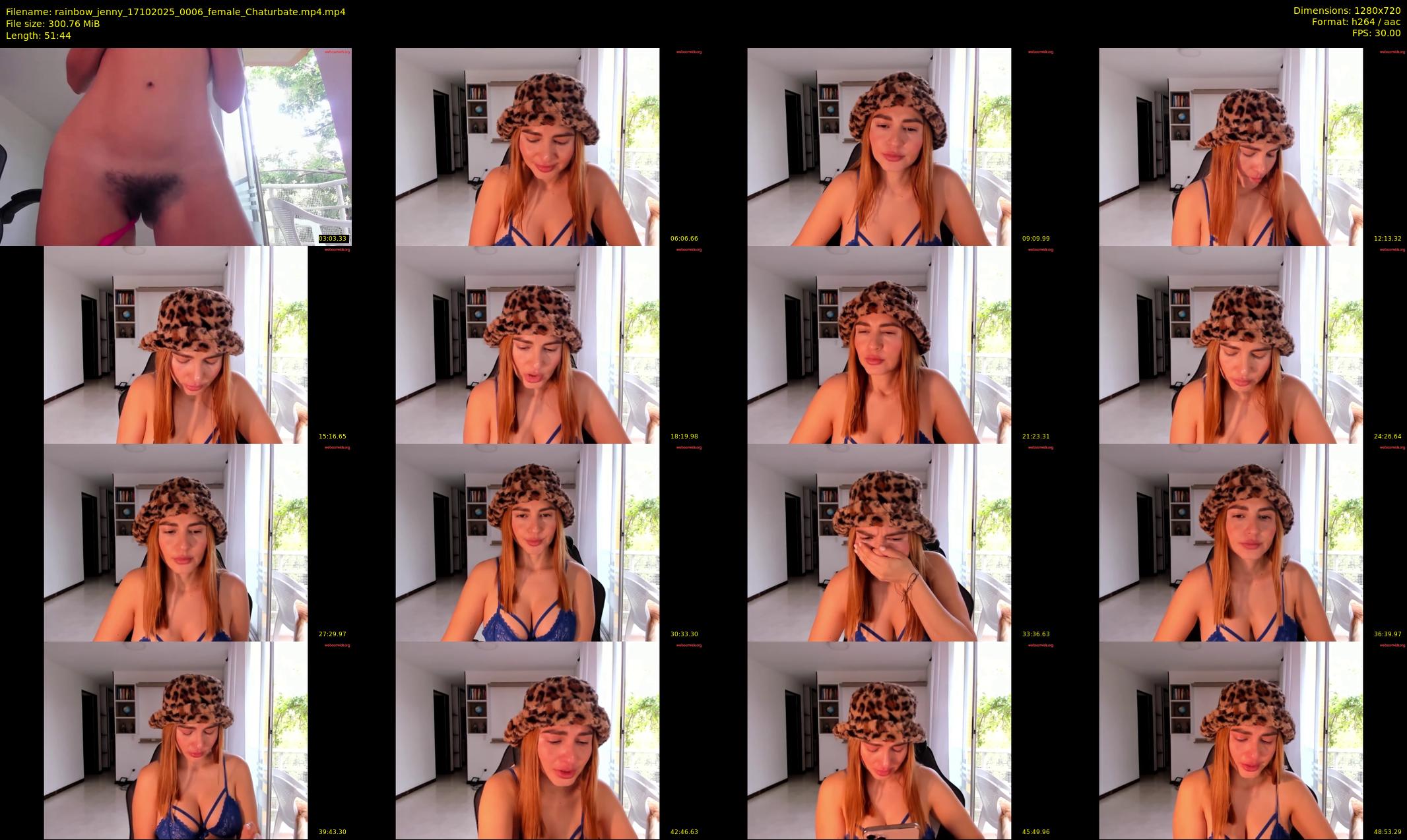 rainbow_jenny — 52 minute Chaturbate female cam show recording, 720p, Oct 17, 2025