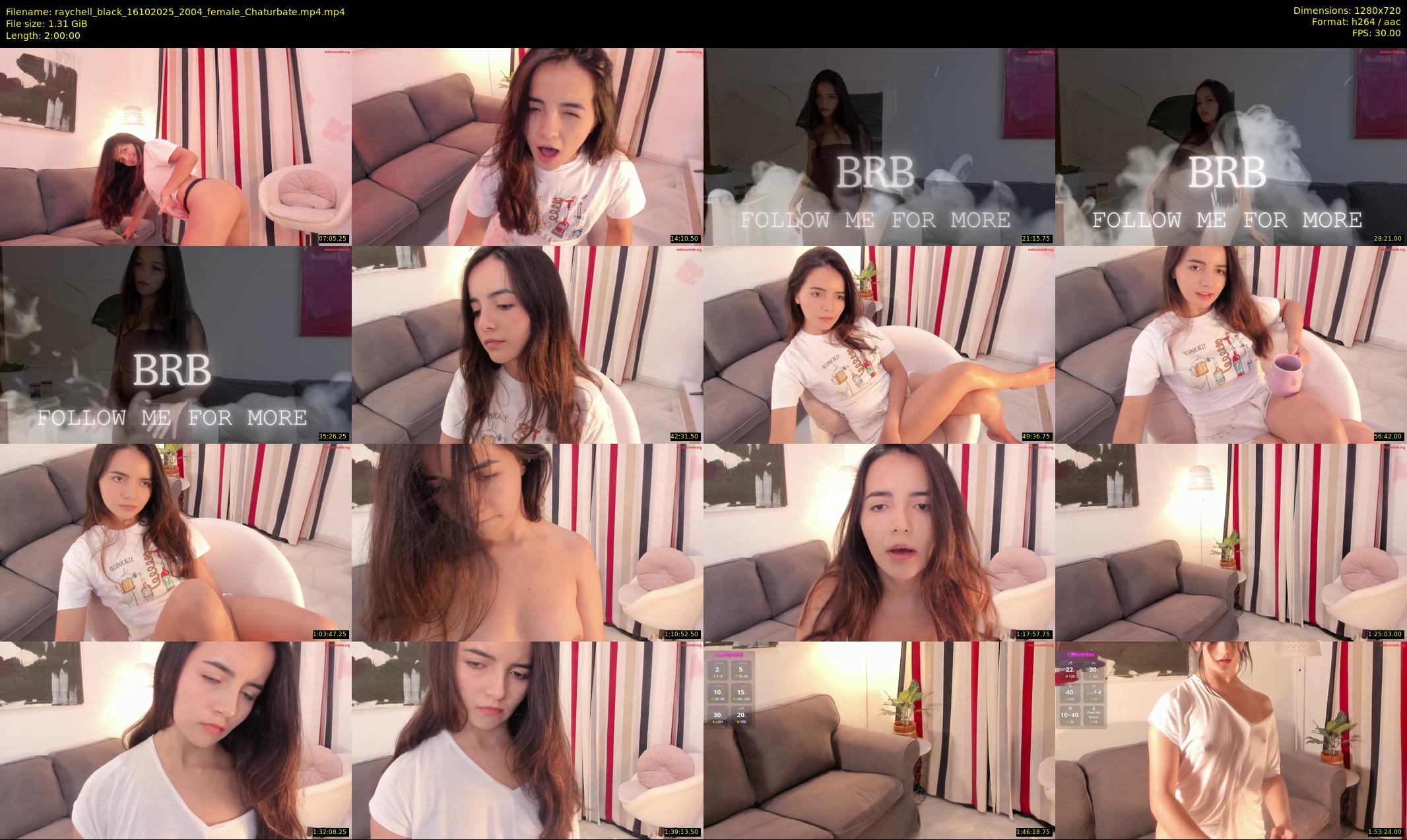 raychell_black — 120 minute Chaturbate female cam show recording, 720p, Oct 16, 2025