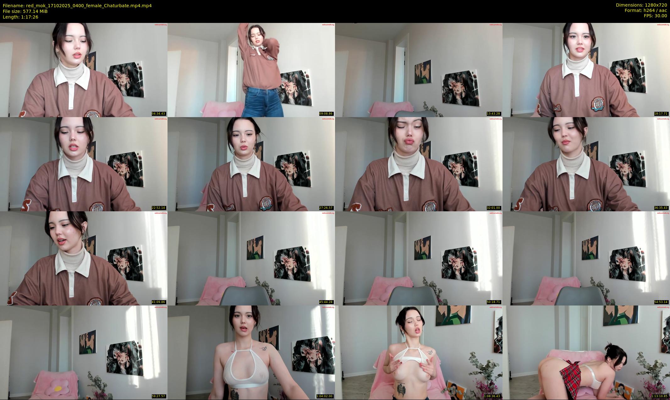 red_mok — 78 minute Chaturbate female cam show recording, 720p, Oct 17, 2025