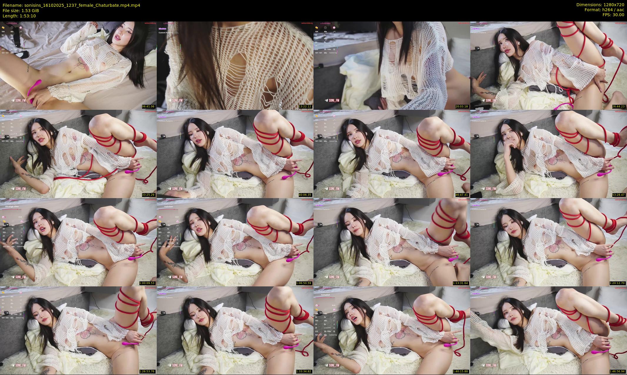 sonisins — 114 minute Chaturbate female cam show recording, 720p, Oct 16, 2025