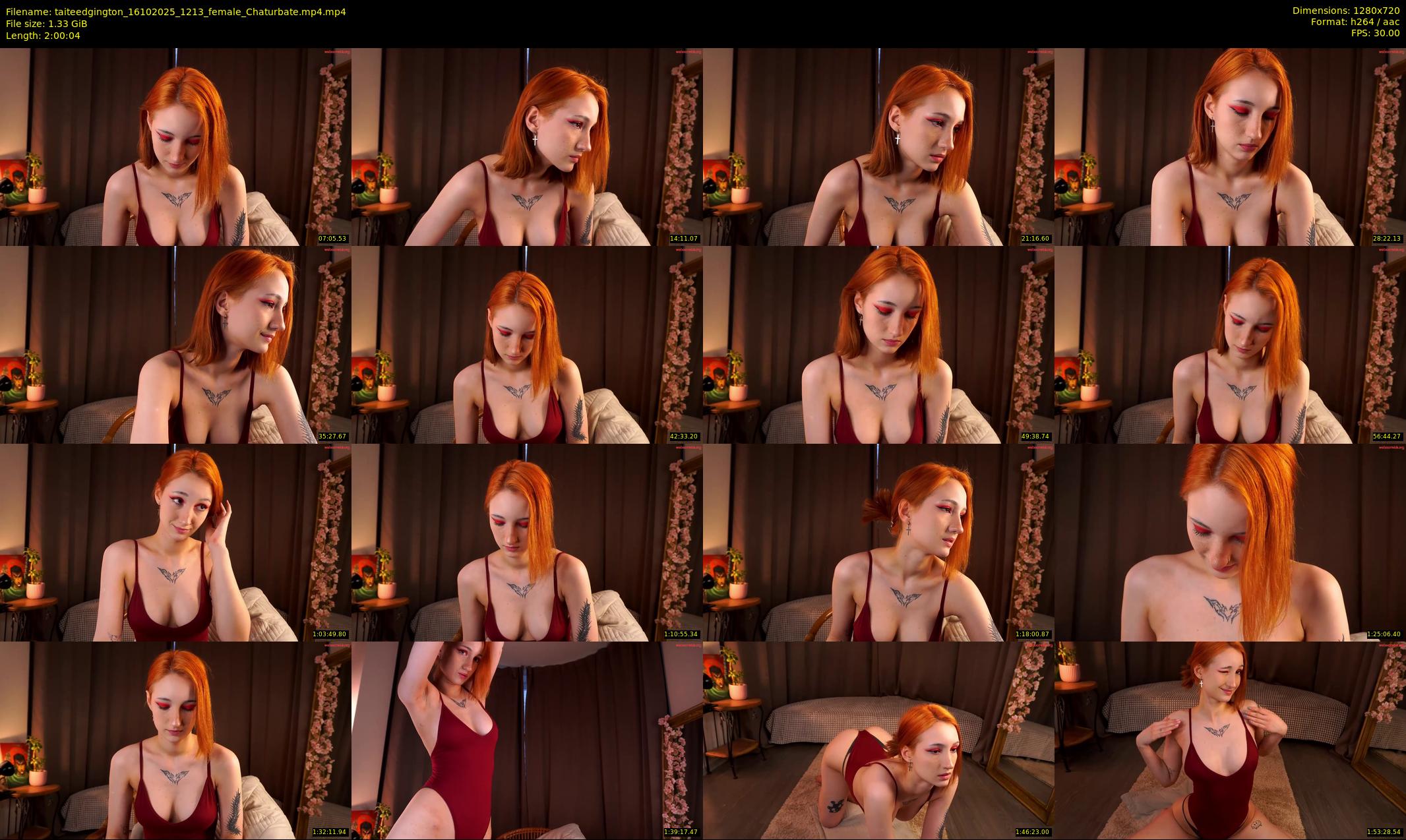 taiteedgington — 121 minute Chaturbate female cam show recording, 720p, Oct 16, 2025