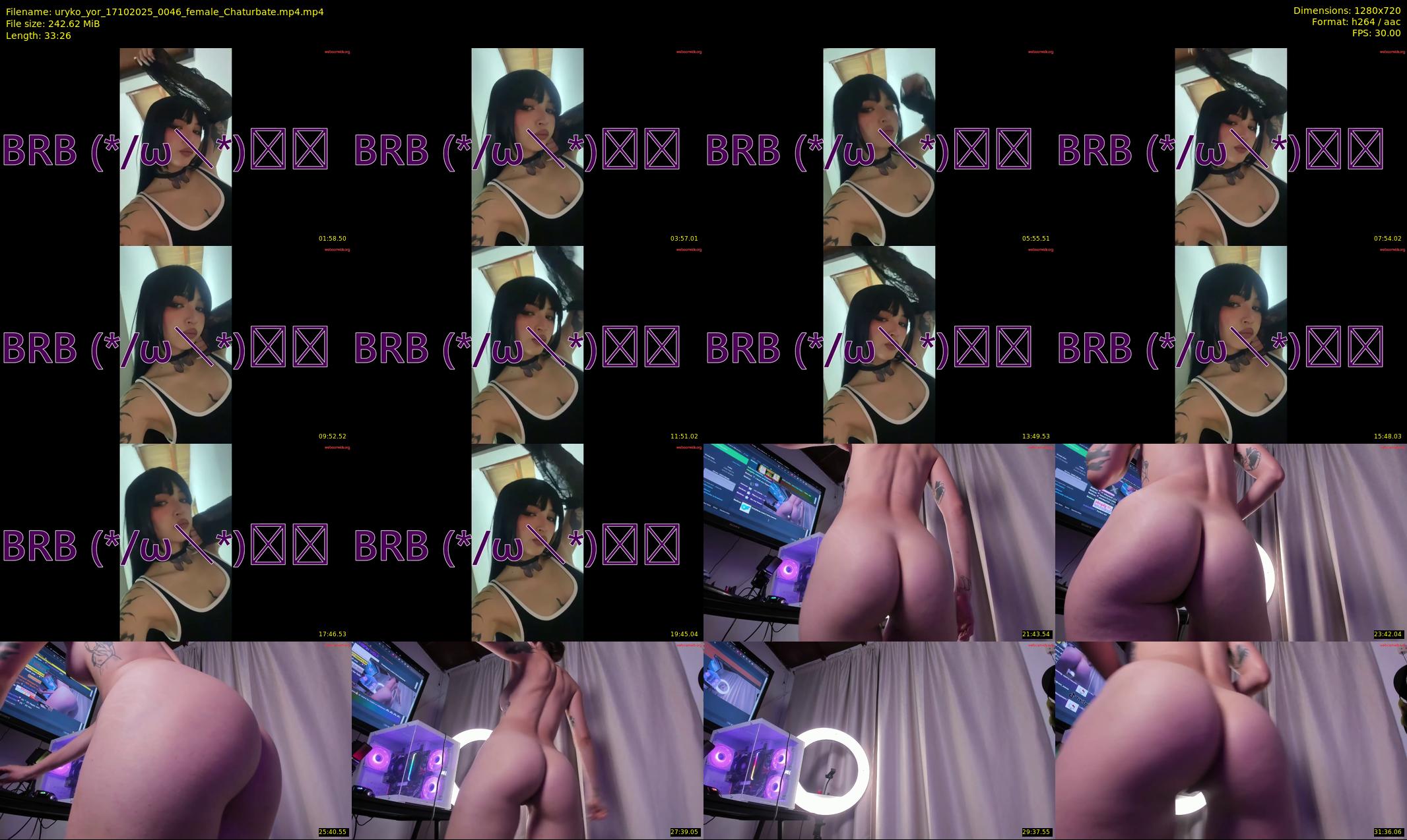 uryko_yor — 34 minute Chaturbate female cam show recording, 720p, Oct 17, 2025