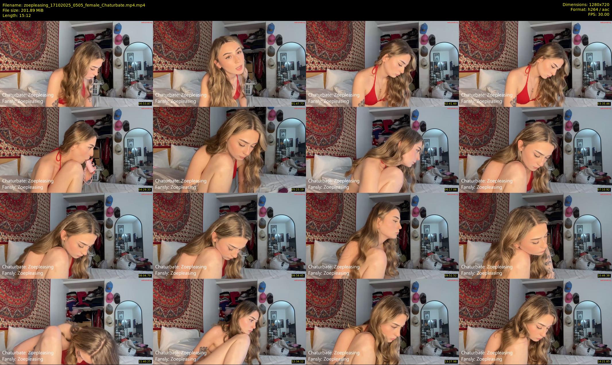 zoepleasing — 16 minute Chaturbate female cam show recording, 720p, Oct 17, 2025