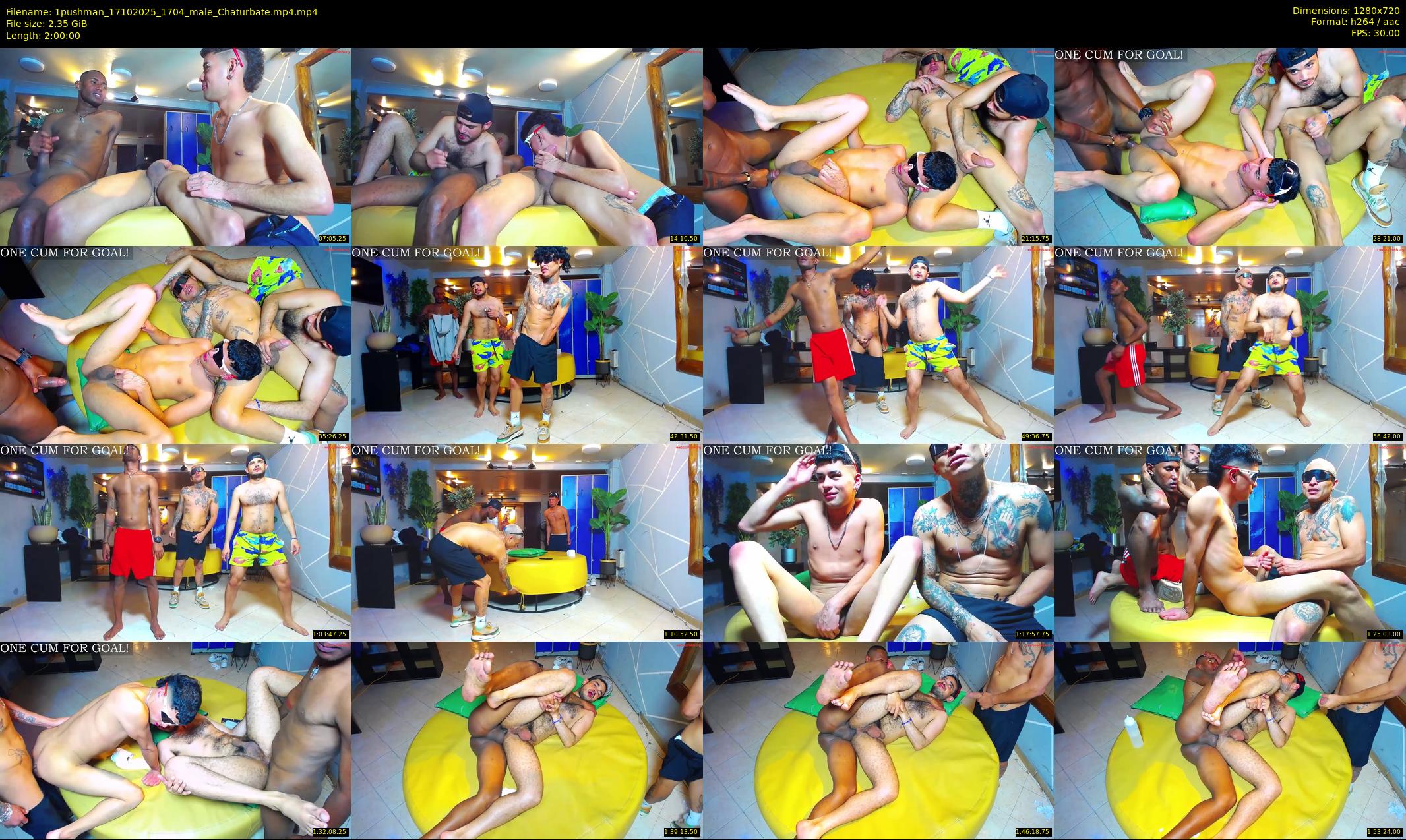 1pushman — 120 minute Chaturbate male cam show recording, 720p, Oct 17, 2025