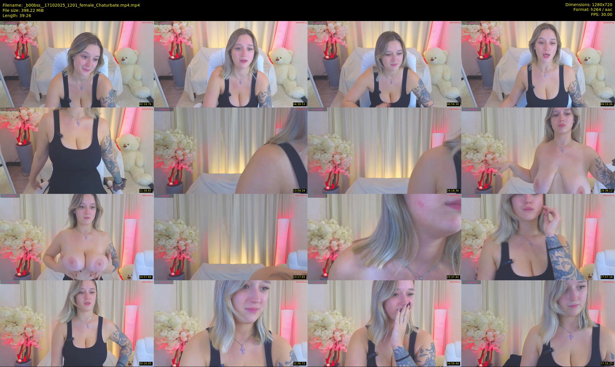 _b00bss_ — 40 minute Chaturbate female cam show recording, 720p, Oct 17, 2025