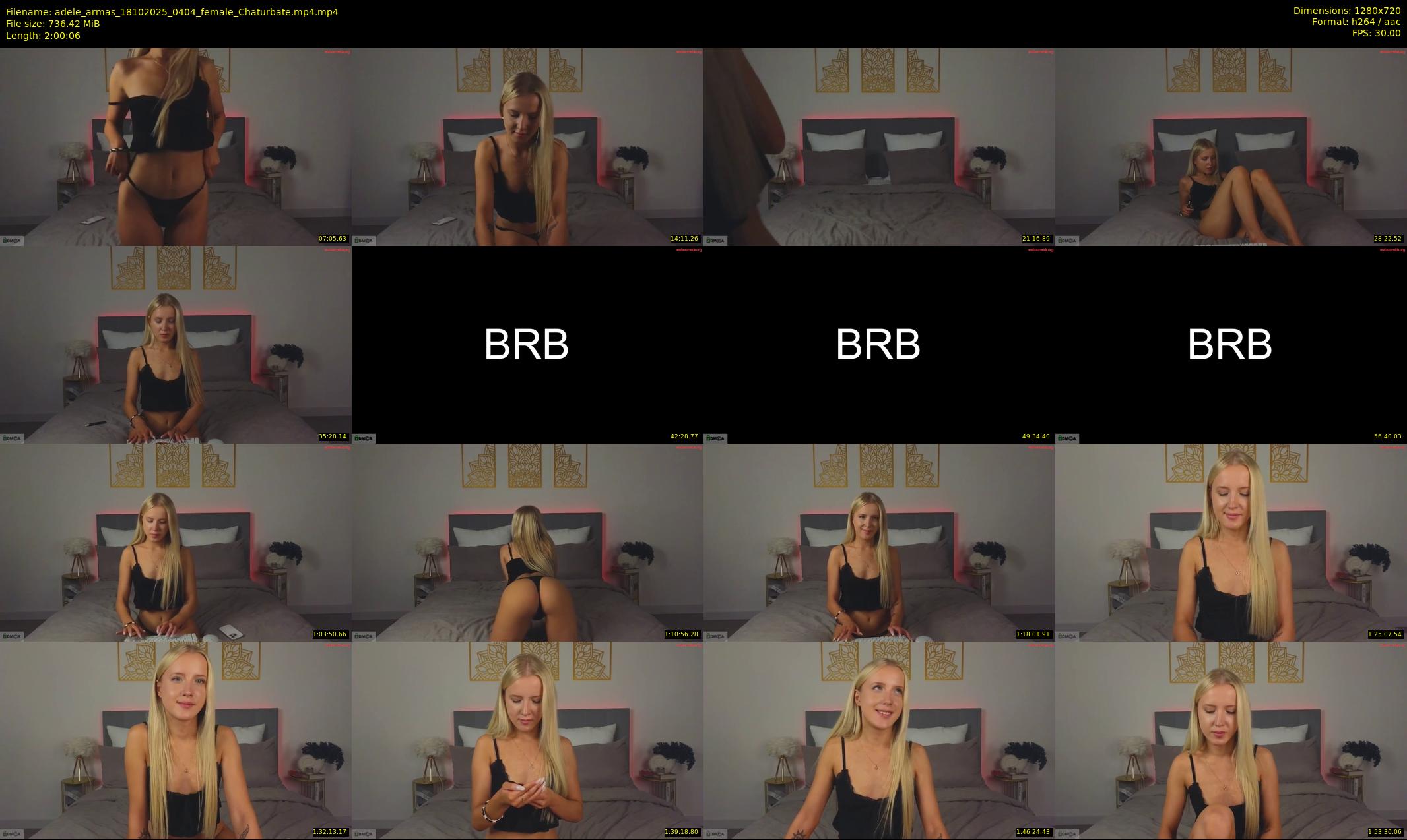 adele_armas — 121 minute Chaturbate female cam show recording, 720p, Oct 18, 2025