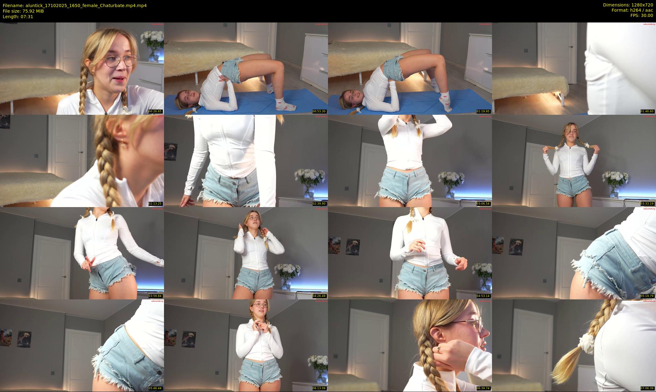 aluntick — 8 minute Chaturbate female cam show recording, 720p, Oct 17, 2025