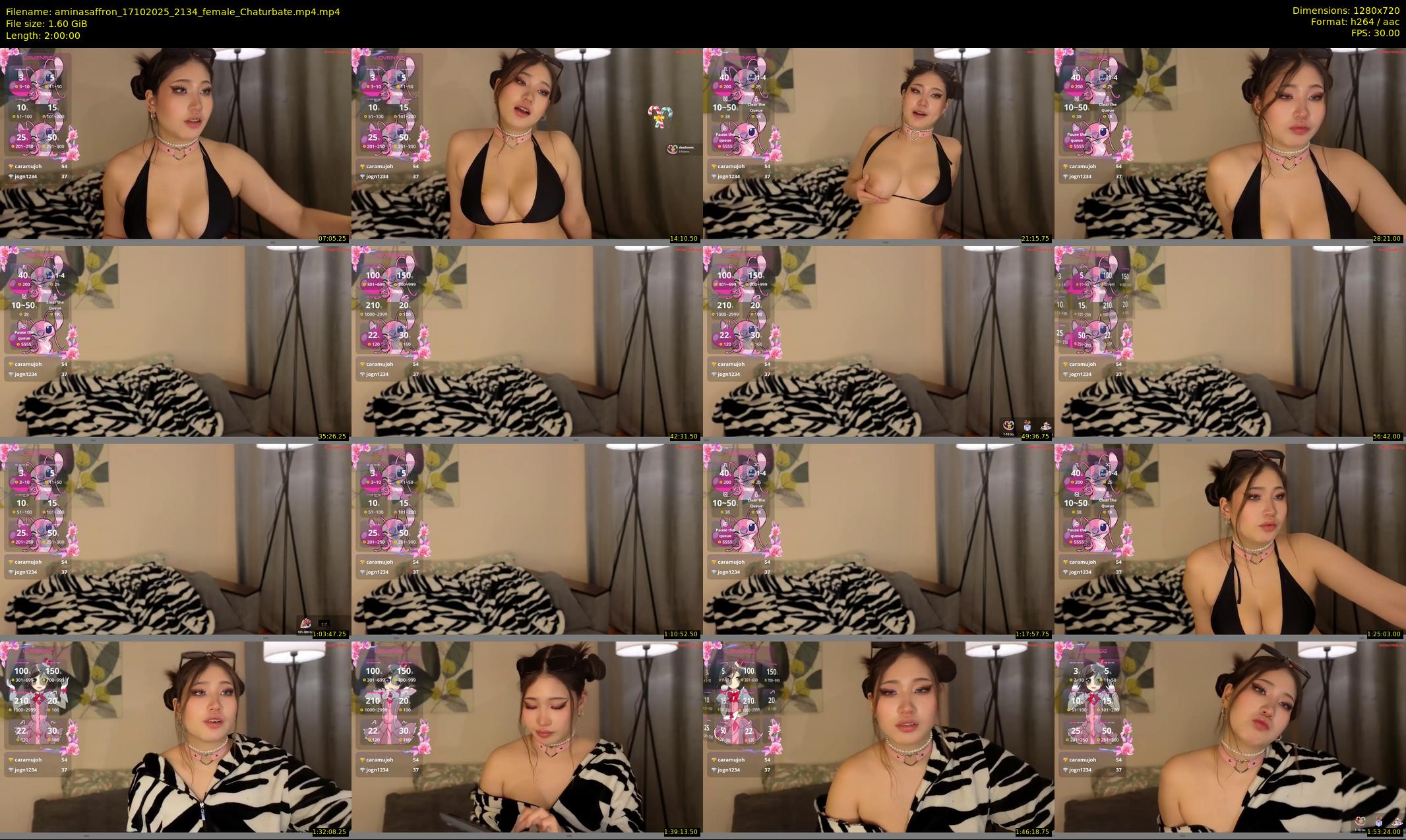 aminasaffron — 120 minute Chaturbate female cam show recording, 720p, Oct 17, 2025