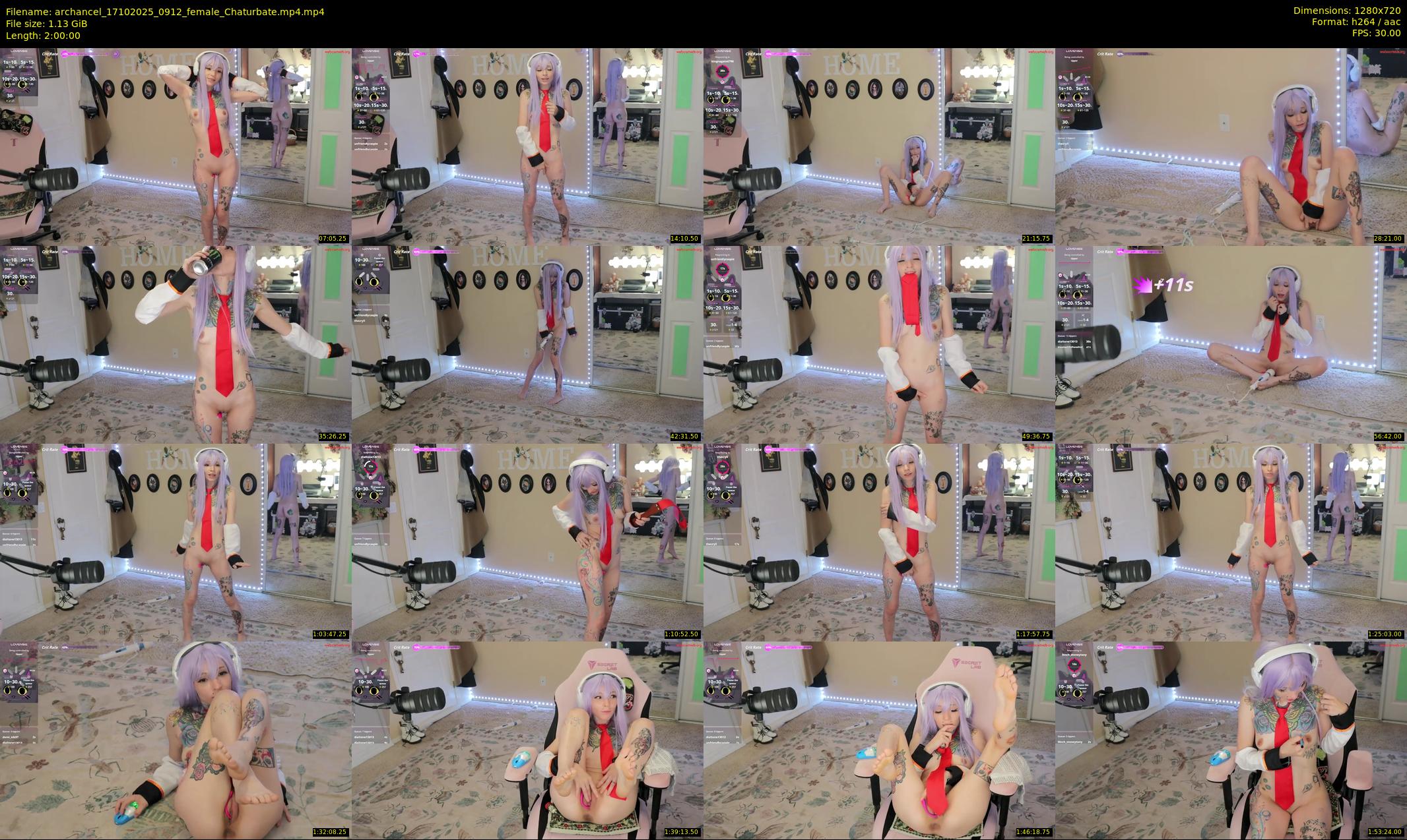 archancel — 120 minute Chaturbate female cam show recording, 720p, Oct 17, 2025
