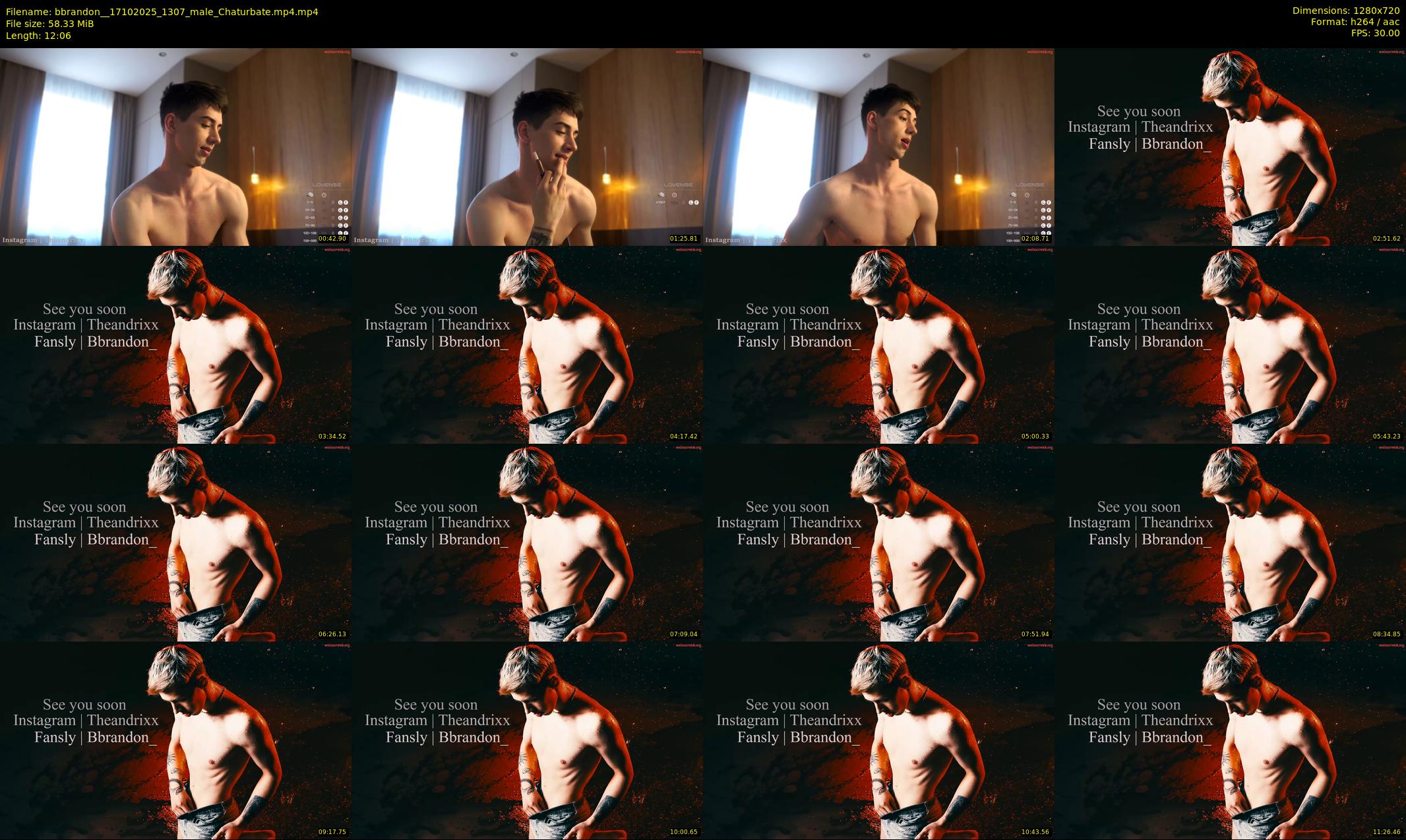 bbrandon_ — 13 minute Chaturbate male cam show recording, 720p, Oct 17, 2025
