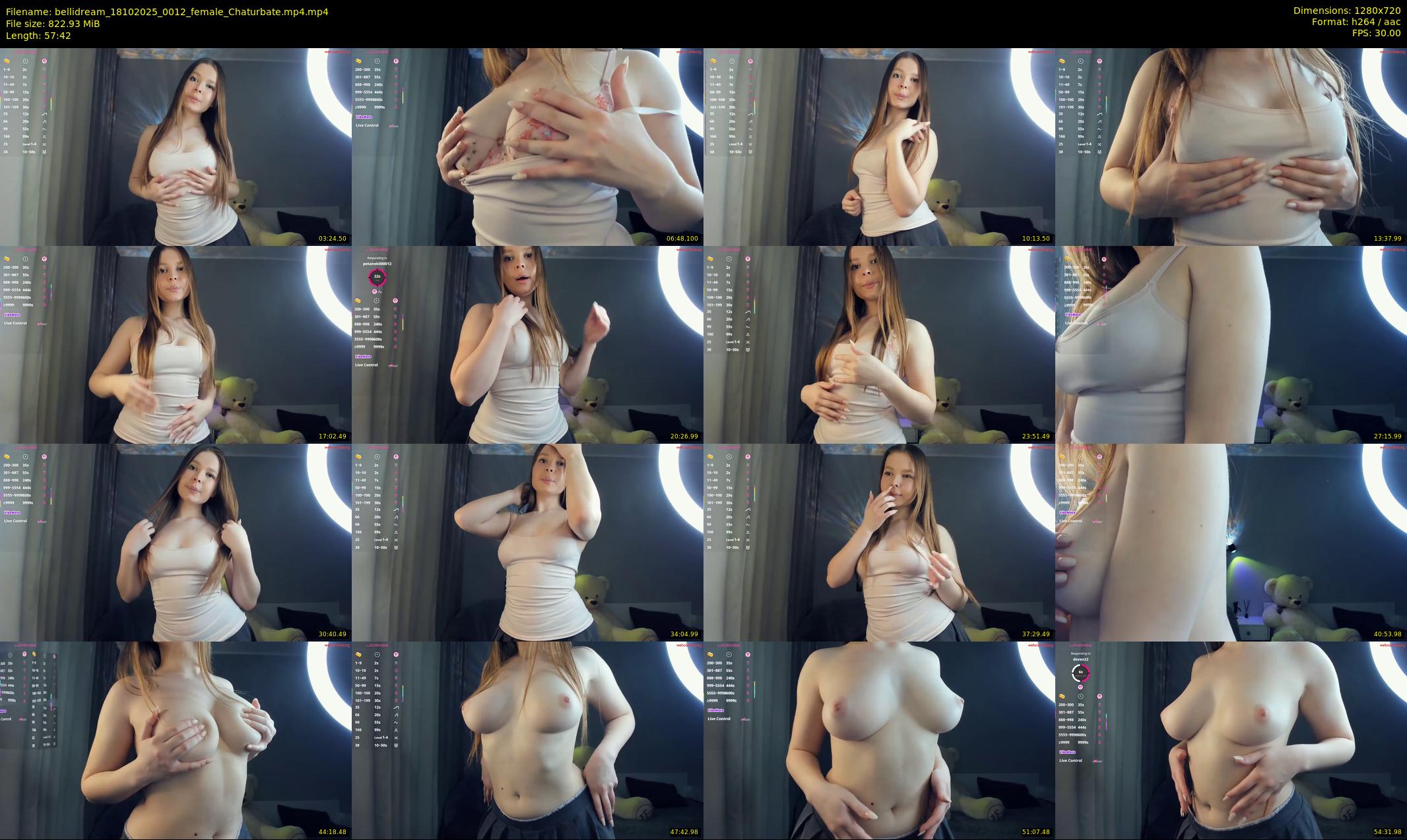 bellidream — 58 minute Chaturbate female cam show recording, 720p, Oct 18, 2025