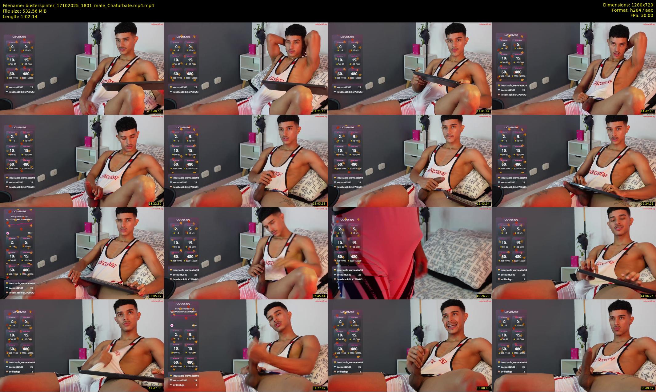 busterspinter — 63 minute Chaturbate male cam show recording, 720p, Oct 17, 2025