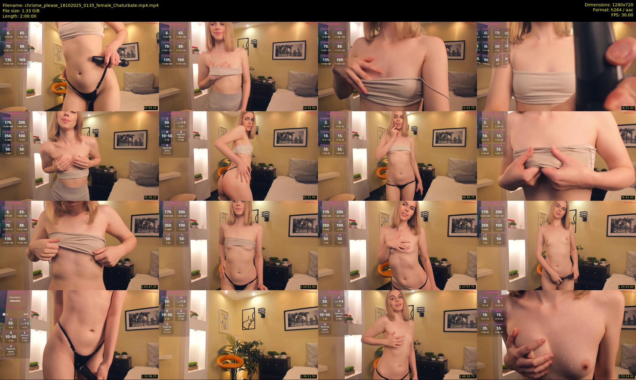 chrisme_please — 120 minute Chaturbate female cam show recording, 720p, Oct 18, 2025