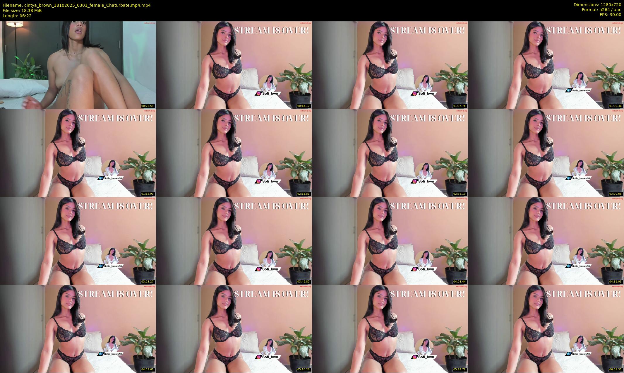 cintya_brown — 7 minute Chaturbate female cam show recording, 720p, Oct 18, 2025