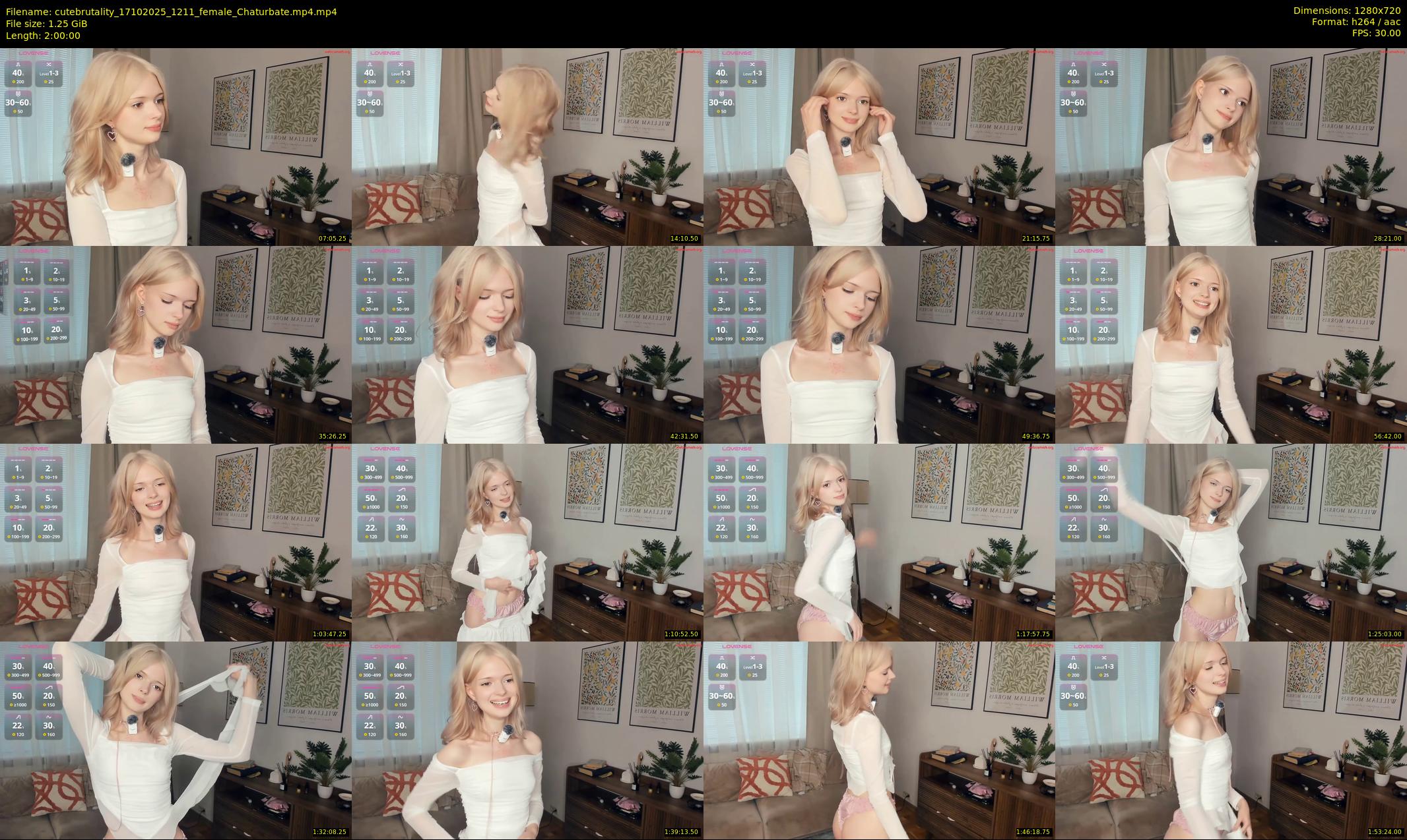 cutebrutality — 120 minute Chaturbate female cam show recording, 720p, Oct 17, 2025