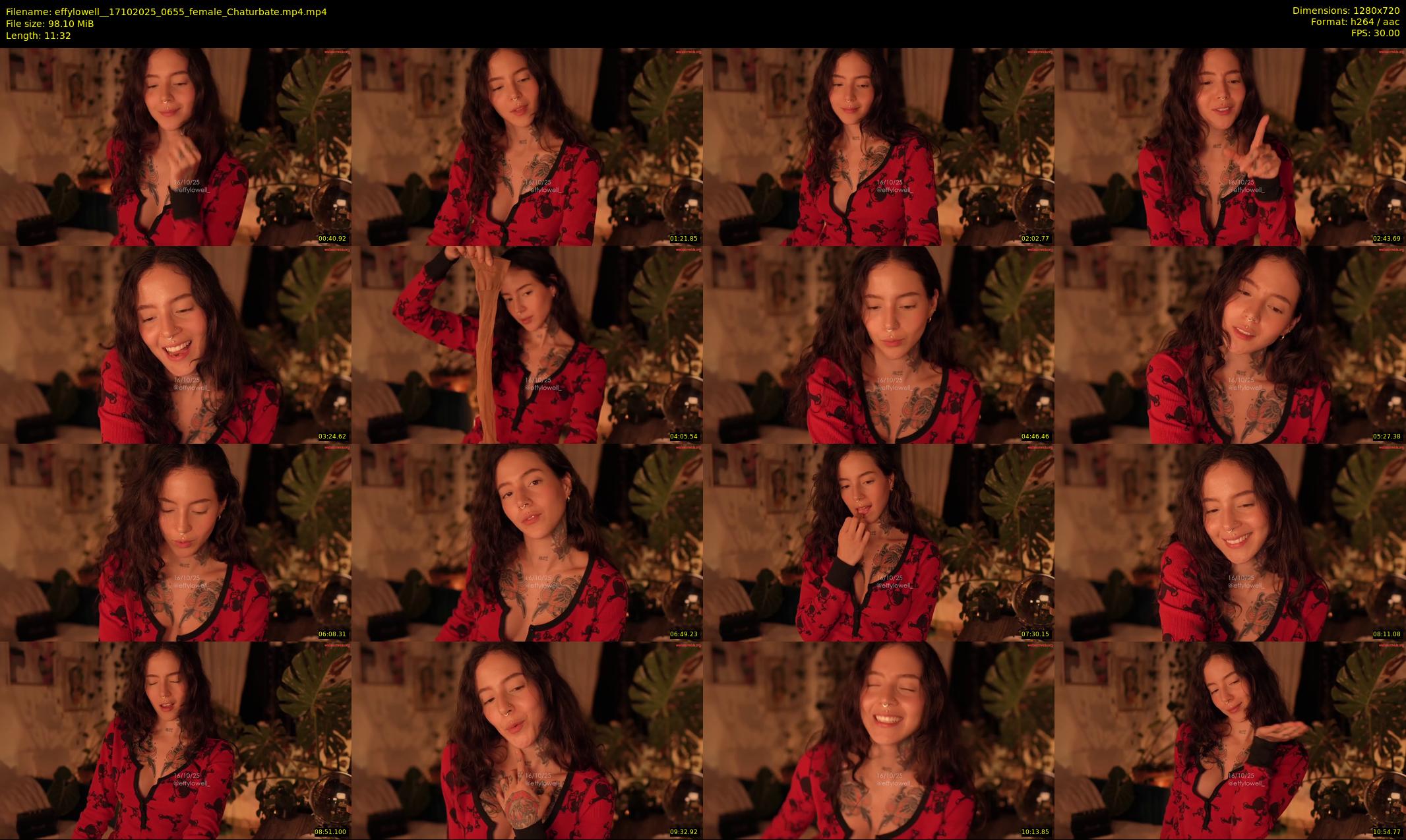 effylowell_ — 12 minute Chaturbate female cam show recording, 720p, Oct 17, 2025