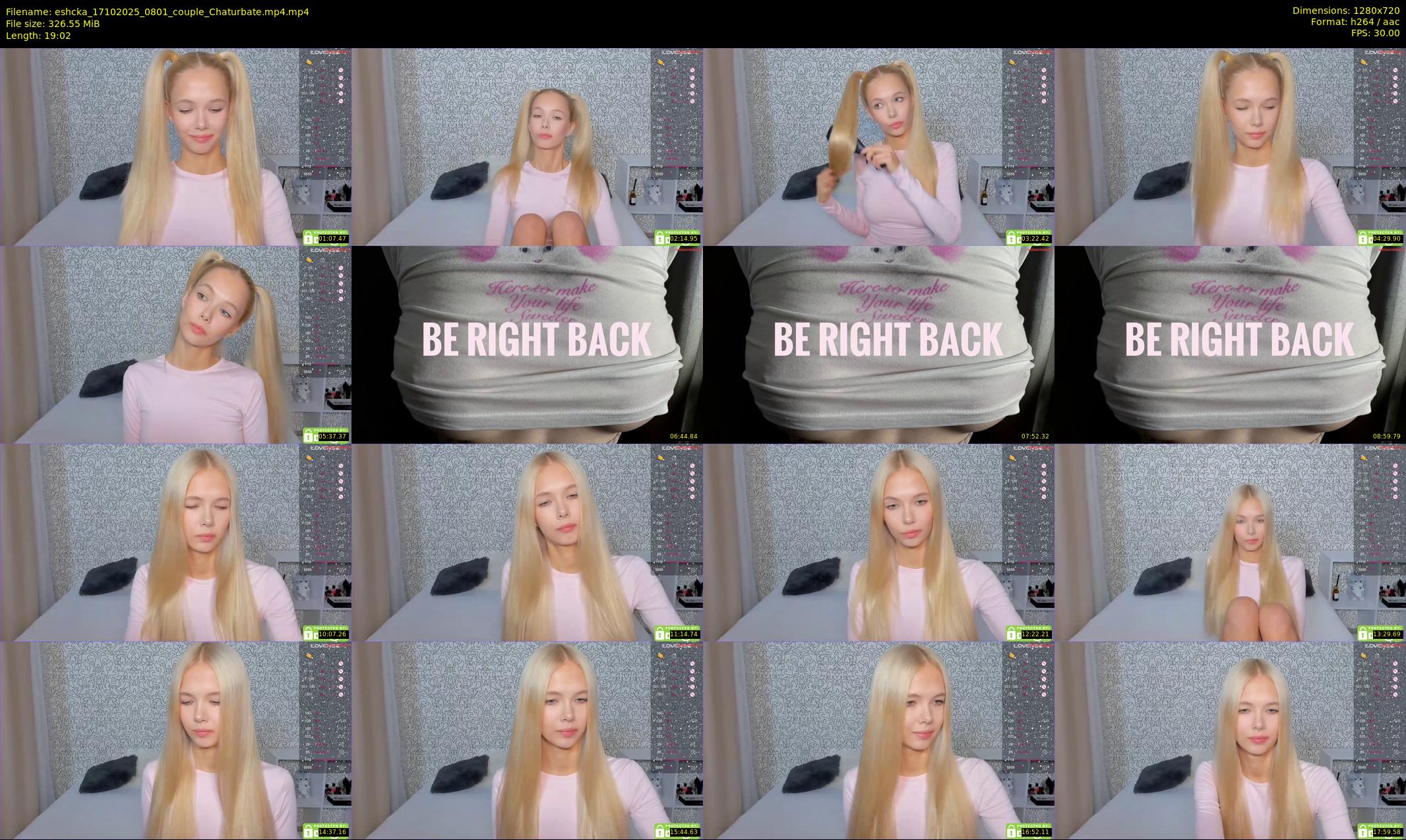 eshcka — 20 minute Chaturbate couple cam show recording, 720p, Oct 17, 2025