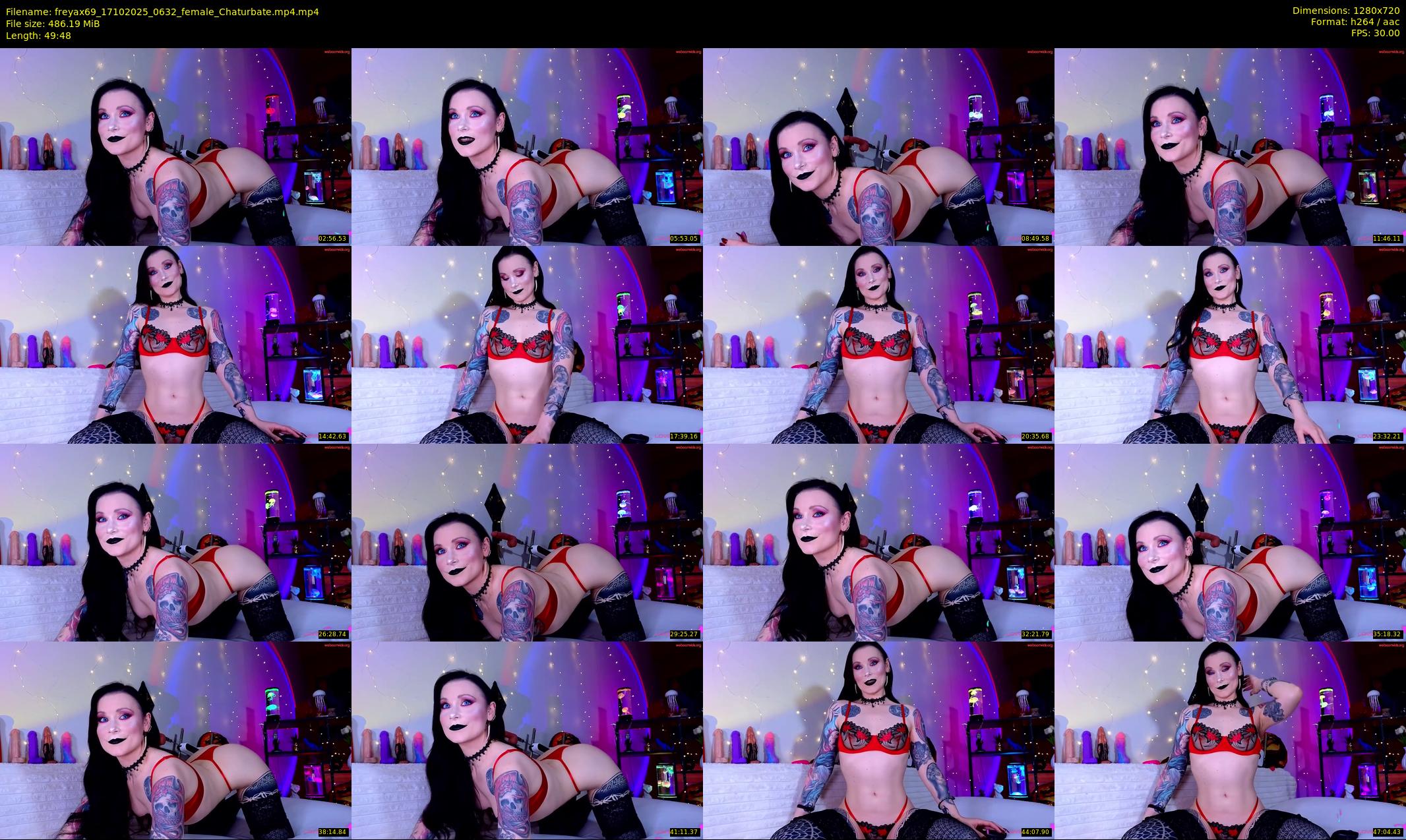freyax69 — 50 minute Chaturbate female cam show recording, 720p, Oct 17, 2025