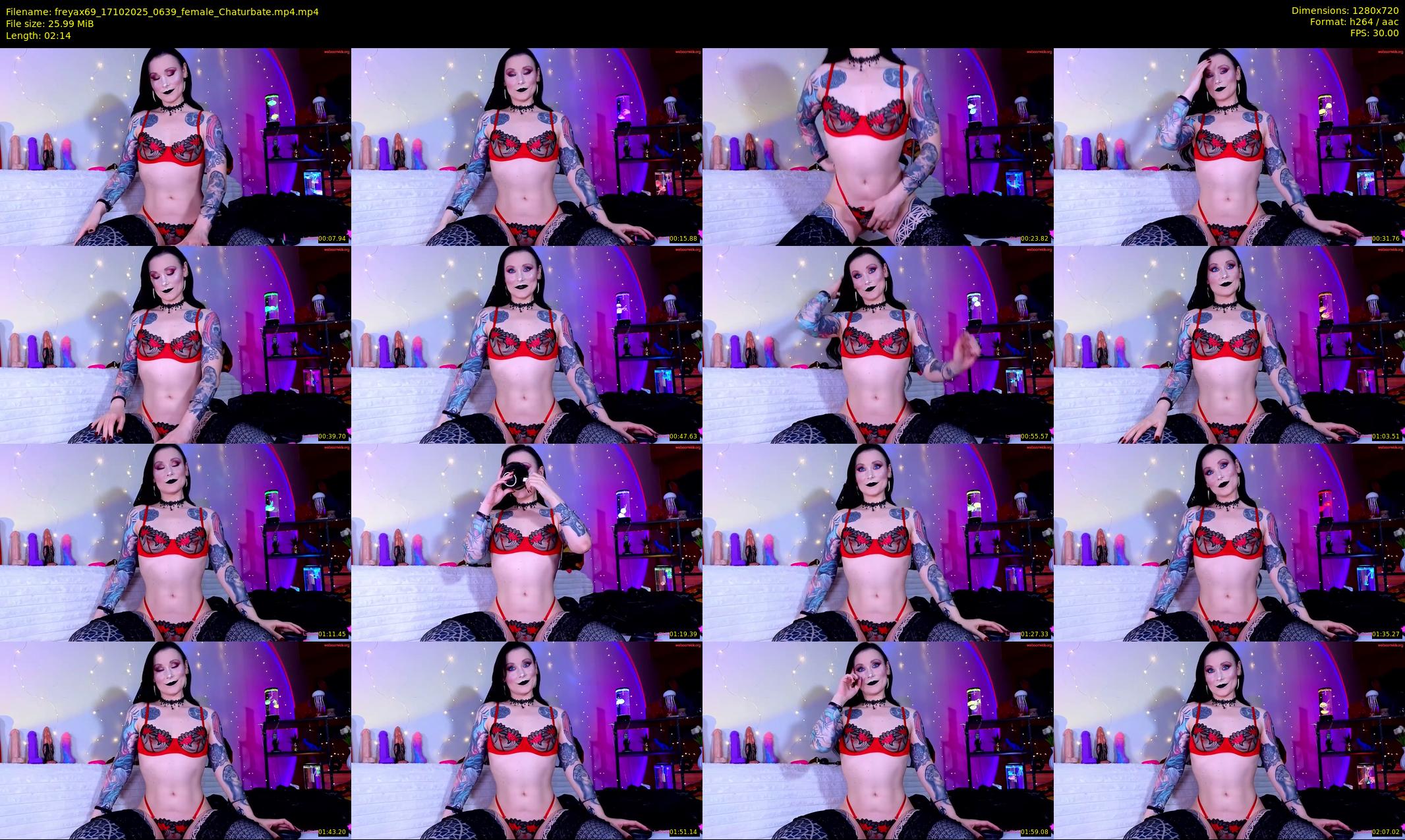 freyax69 — 3 minute Chaturbate female cam show recording, 720p, Oct 17, 2025