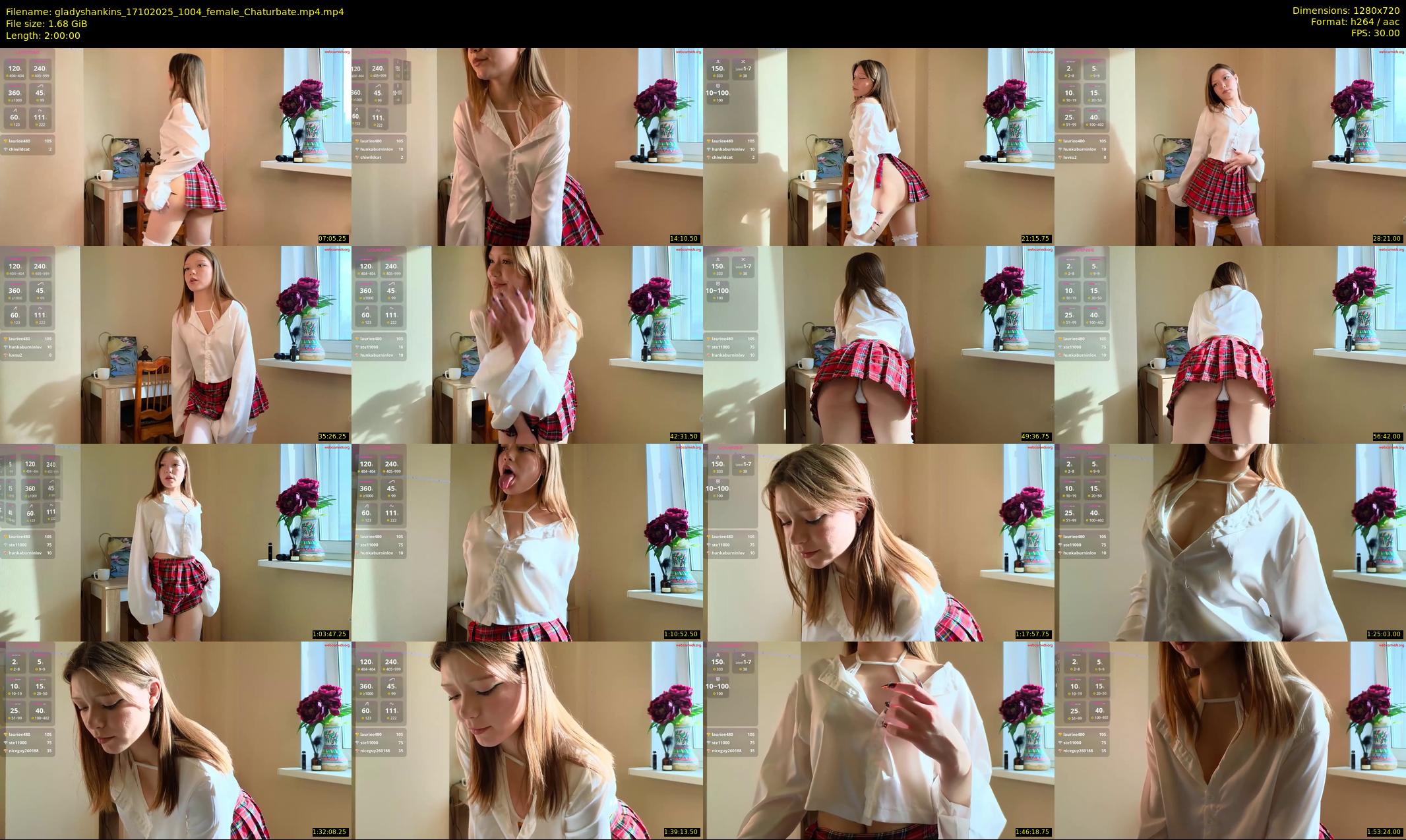 gladyshankins — 120 minute Chaturbate female cam show recording, 720p, Oct 17, 2025