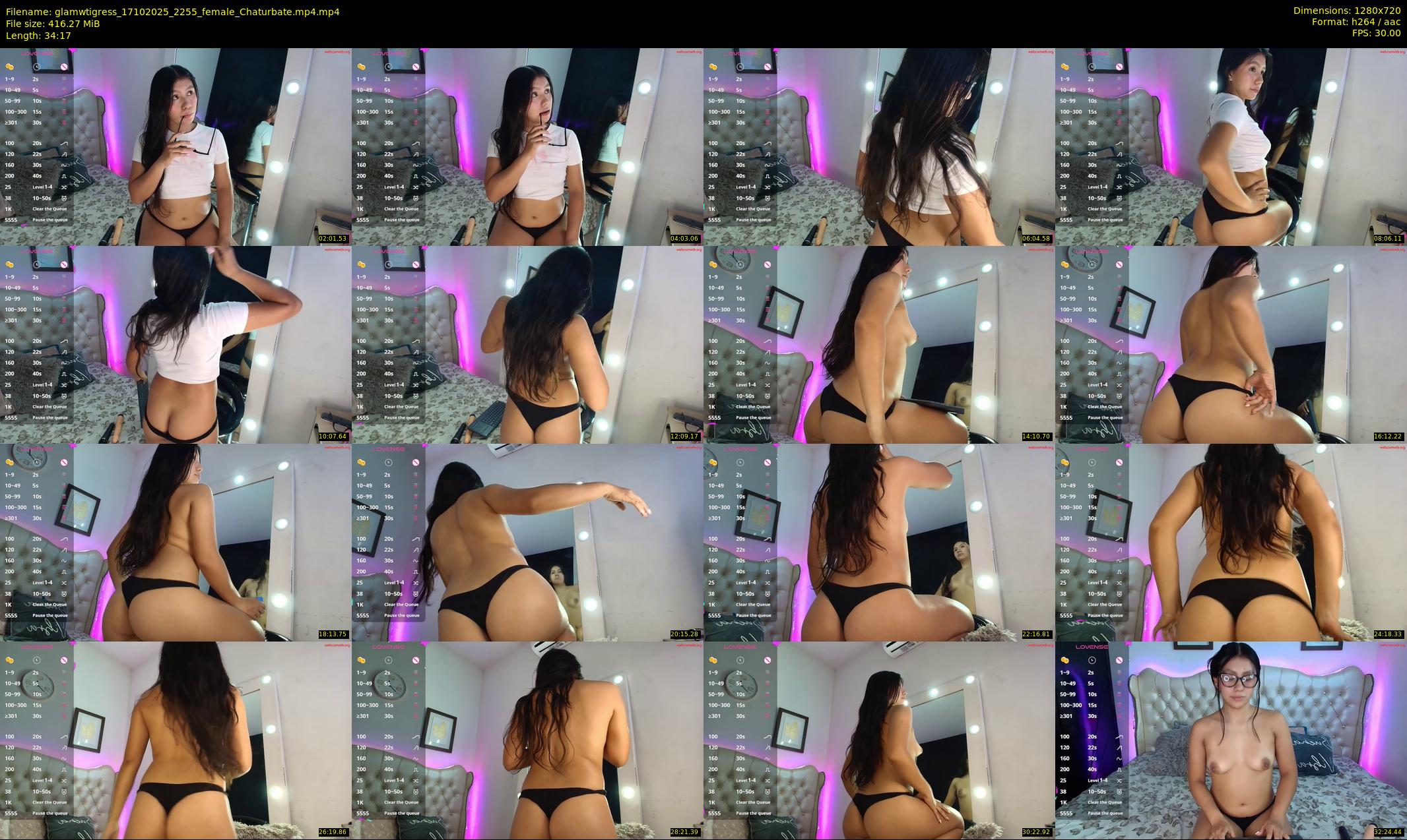 glamwtigress — 35 minute Chaturbate female cam show recording, 720p, Oct 17, 2025
