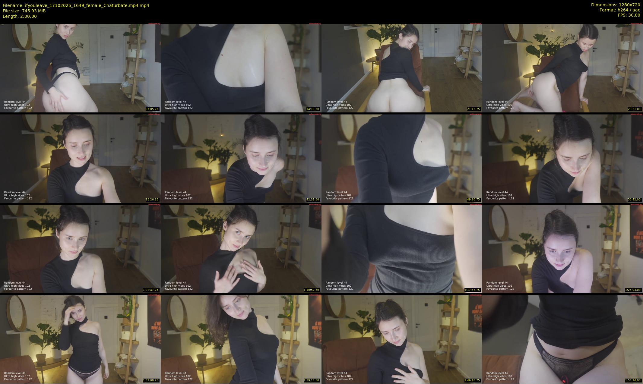 ifyouleave — 120 minute Chaturbate female cam show recording, 720p, Oct 17, 2025