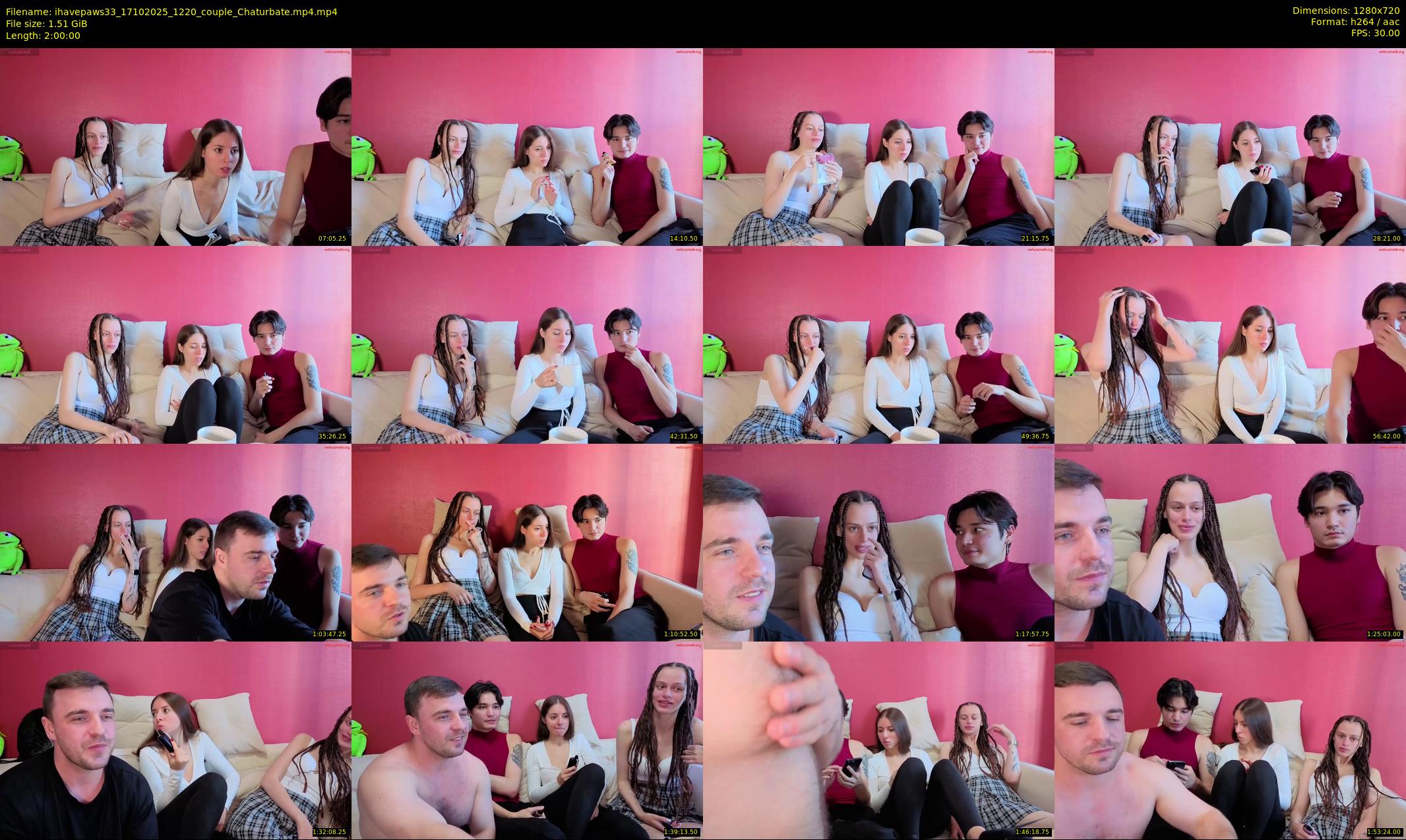 ihavepaws33 — 120 minute Chaturbate couple cam show recording, 720p, Oct 17, 2025