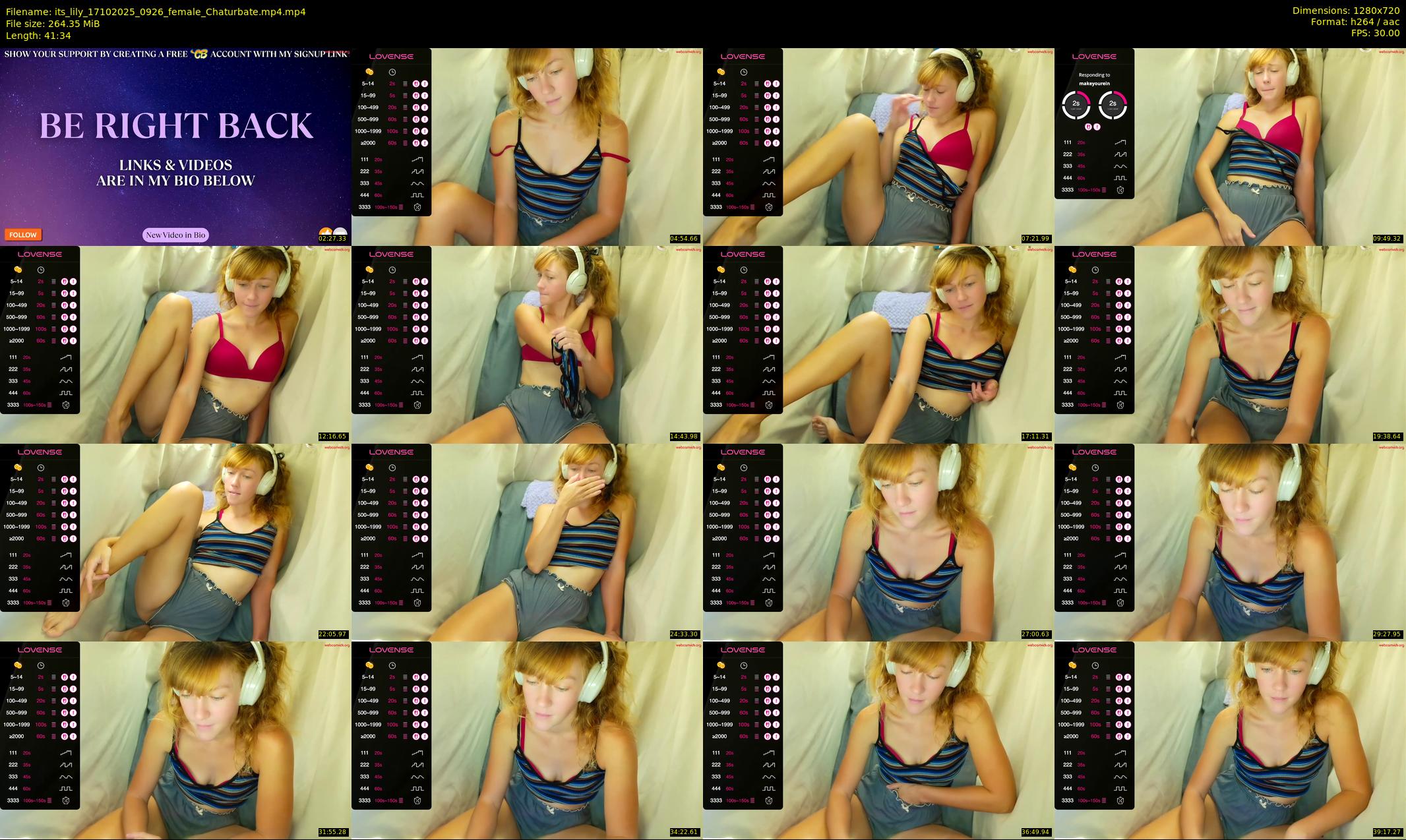 its_lily — 42 minute Chaturbate female cam show recording, 720p, Oct 17, 2025