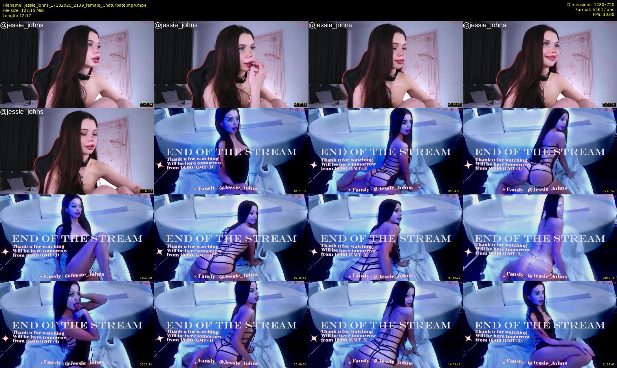 jessie_johns — 13 minute Chaturbate female cam show recording, 720p, Oct 17, 2025