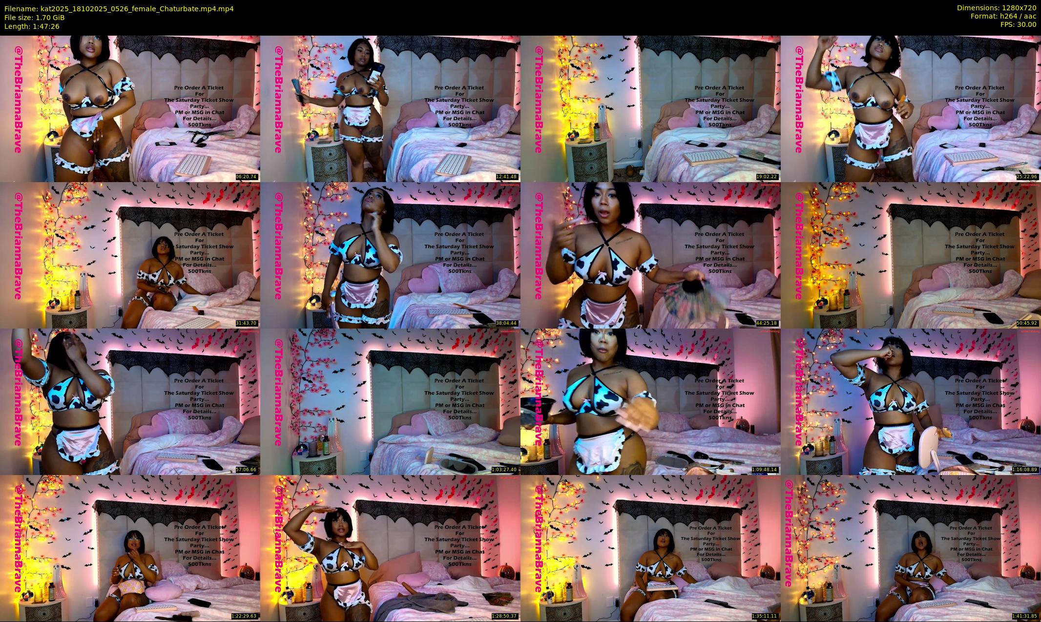 kat2025 — 108 minute Chaturbate female cam show recording, 720p, Oct 18, 2025