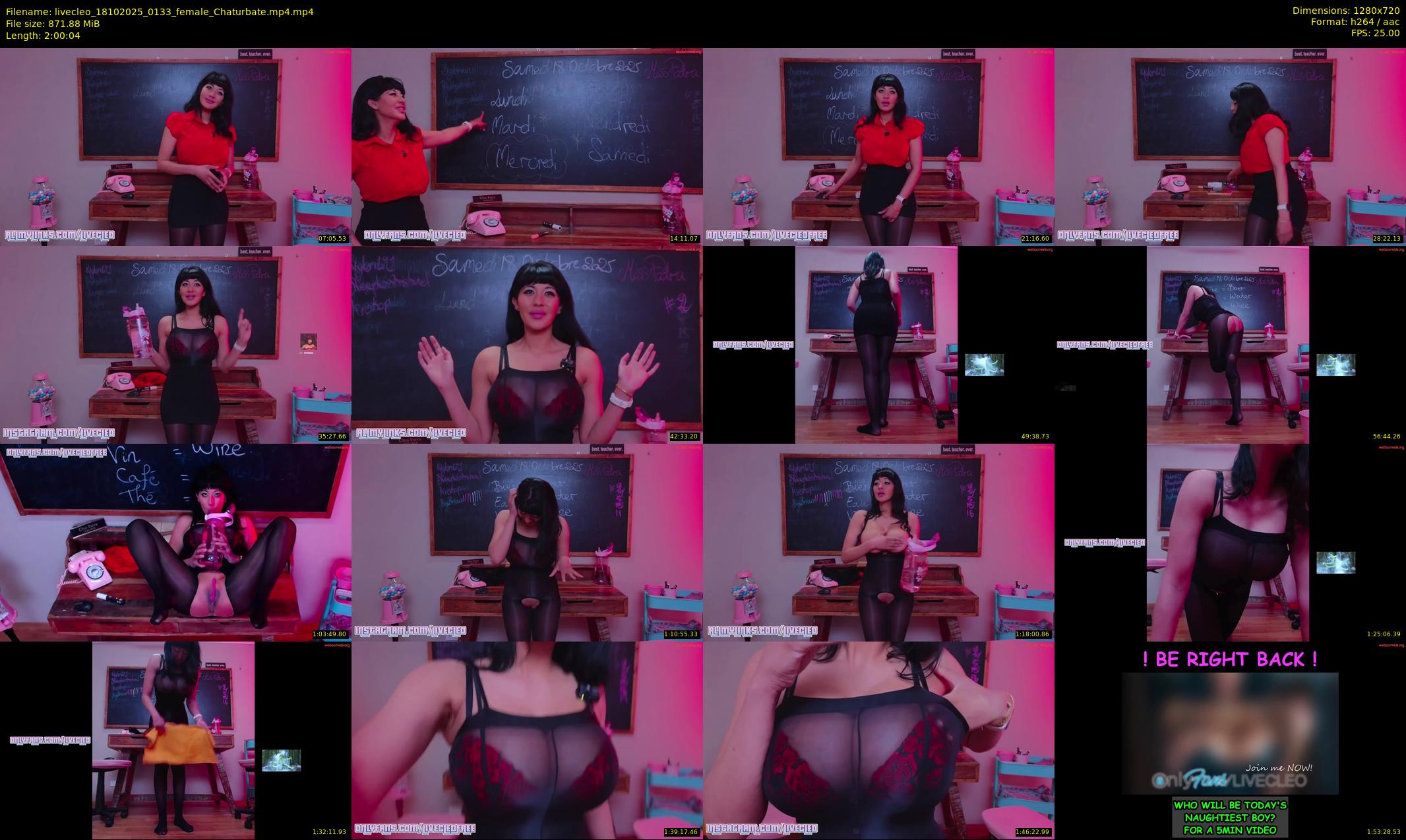 livecleo — 121 minute Chaturbate female cam show recording, 720p, Oct 18, 2025