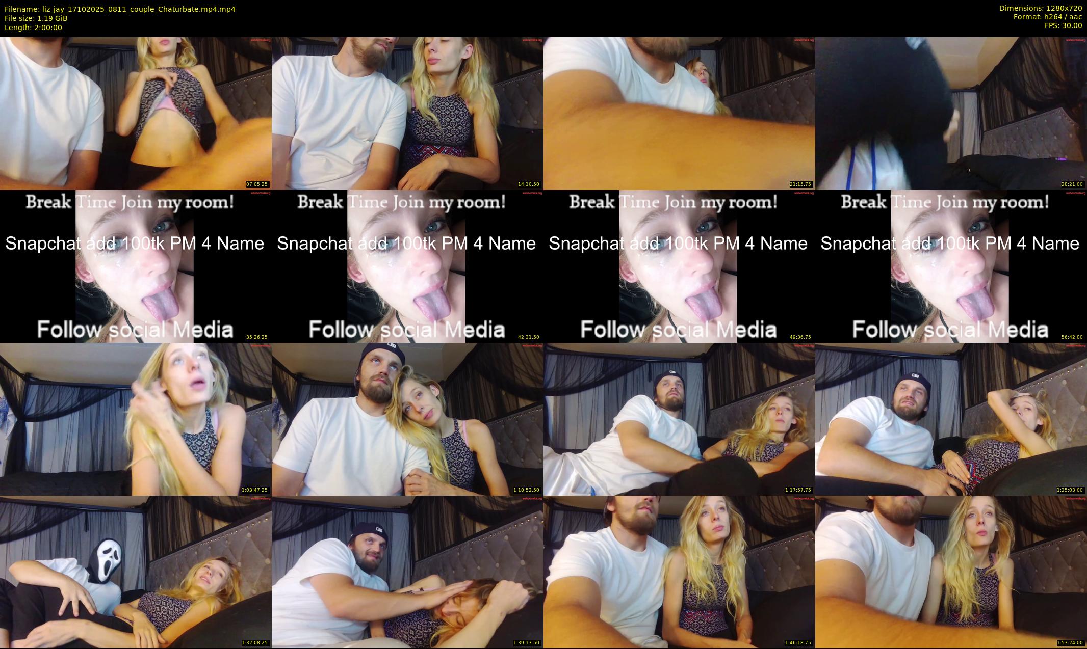 liz_jay — 120 minute Chaturbate couple cam show recording, 720p, Oct 17, 2025