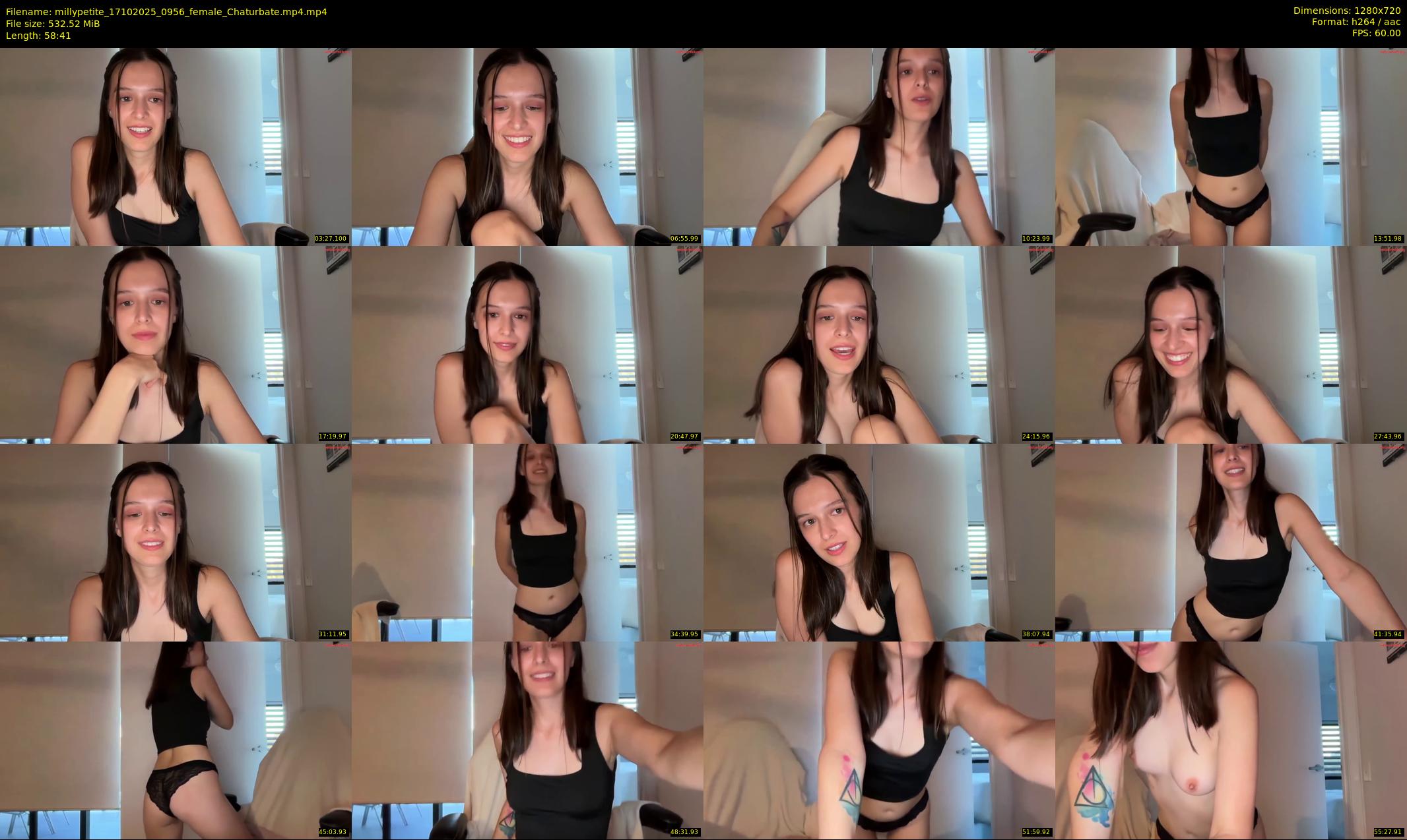 millypetite — 59 minute Chaturbate female cam show recording, 720p, Oct 17, 2025