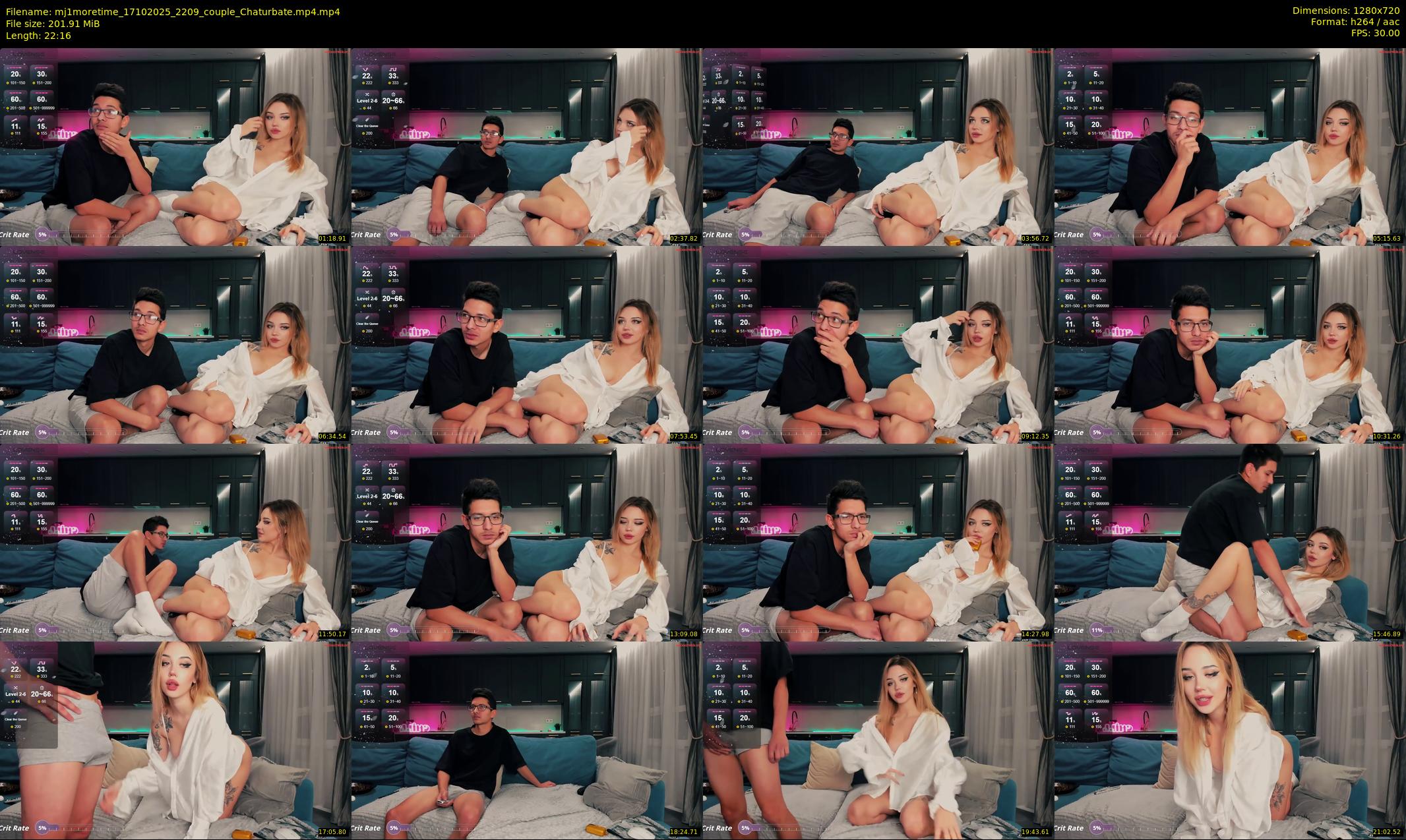 mj1moretime — 23 minute Chaturbate couple cam show recording, 720p, Oct 17, 2025